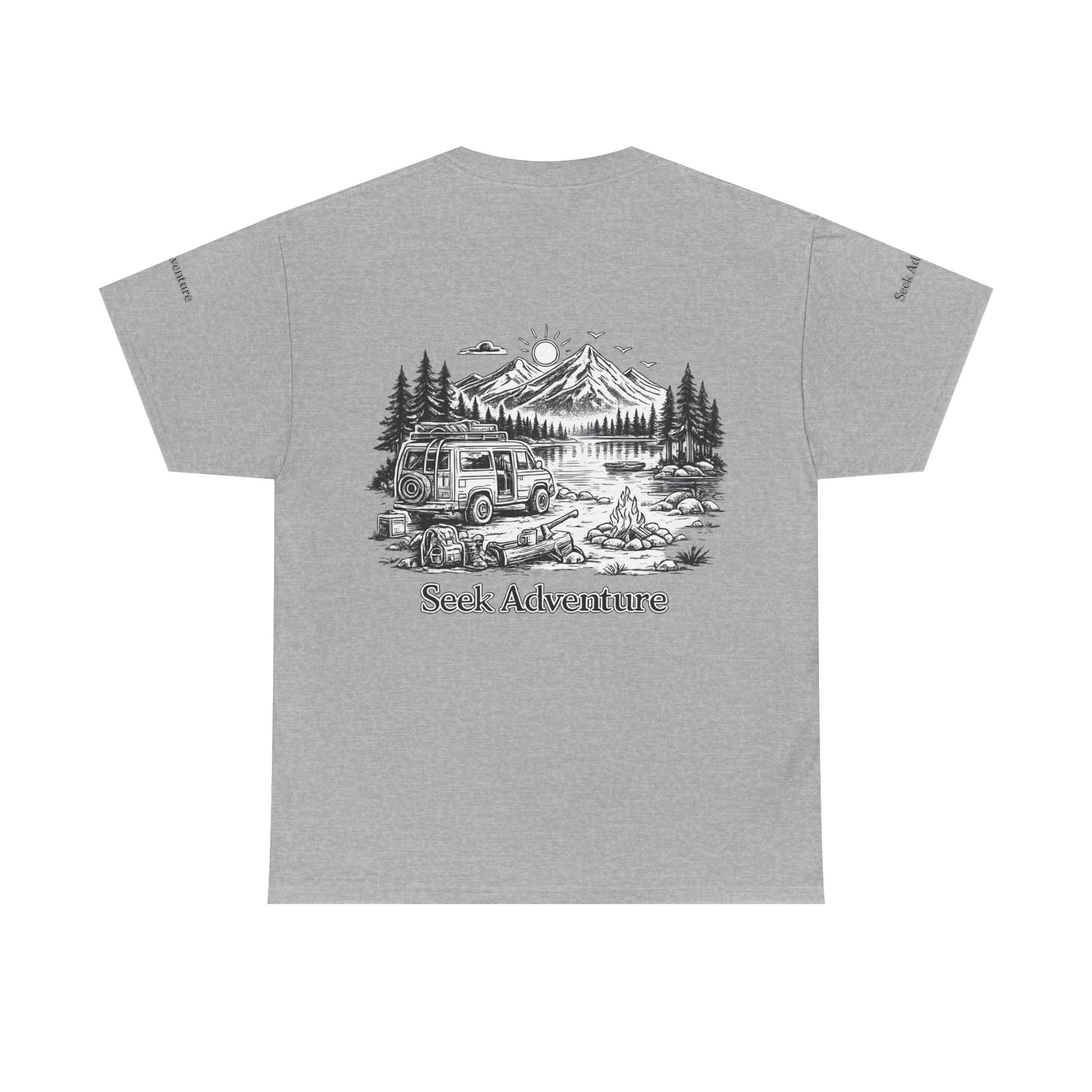 2571908413889618001_2048.jpeg Unisex Heavy Cotton Tee — "Seek Adventure" Design Minimal-Line