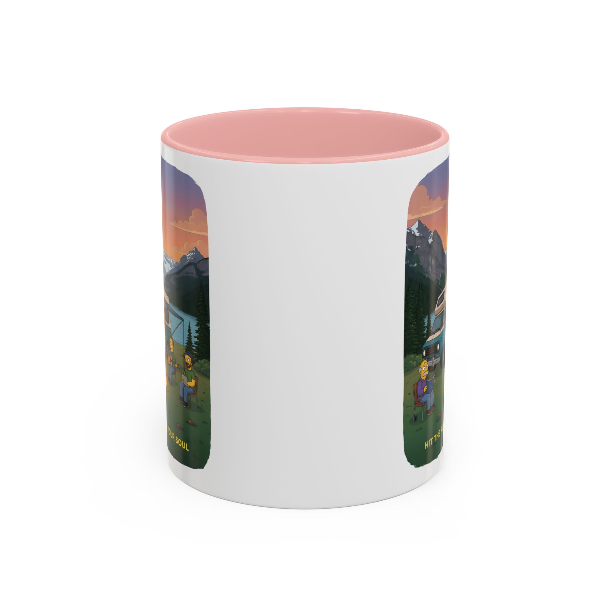 Accent Coffee Mug (11, 15oz) — "Hit The Road-Find Your Soul" Design Sitcom-Line