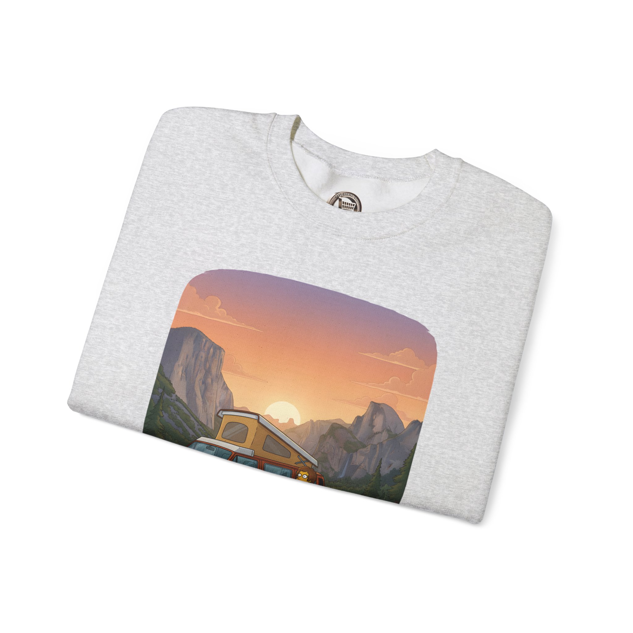 Unisex Heavy Blend™ Crewneck Sweatshirt — "Camp Where You Roam" Design Sitcom-Line