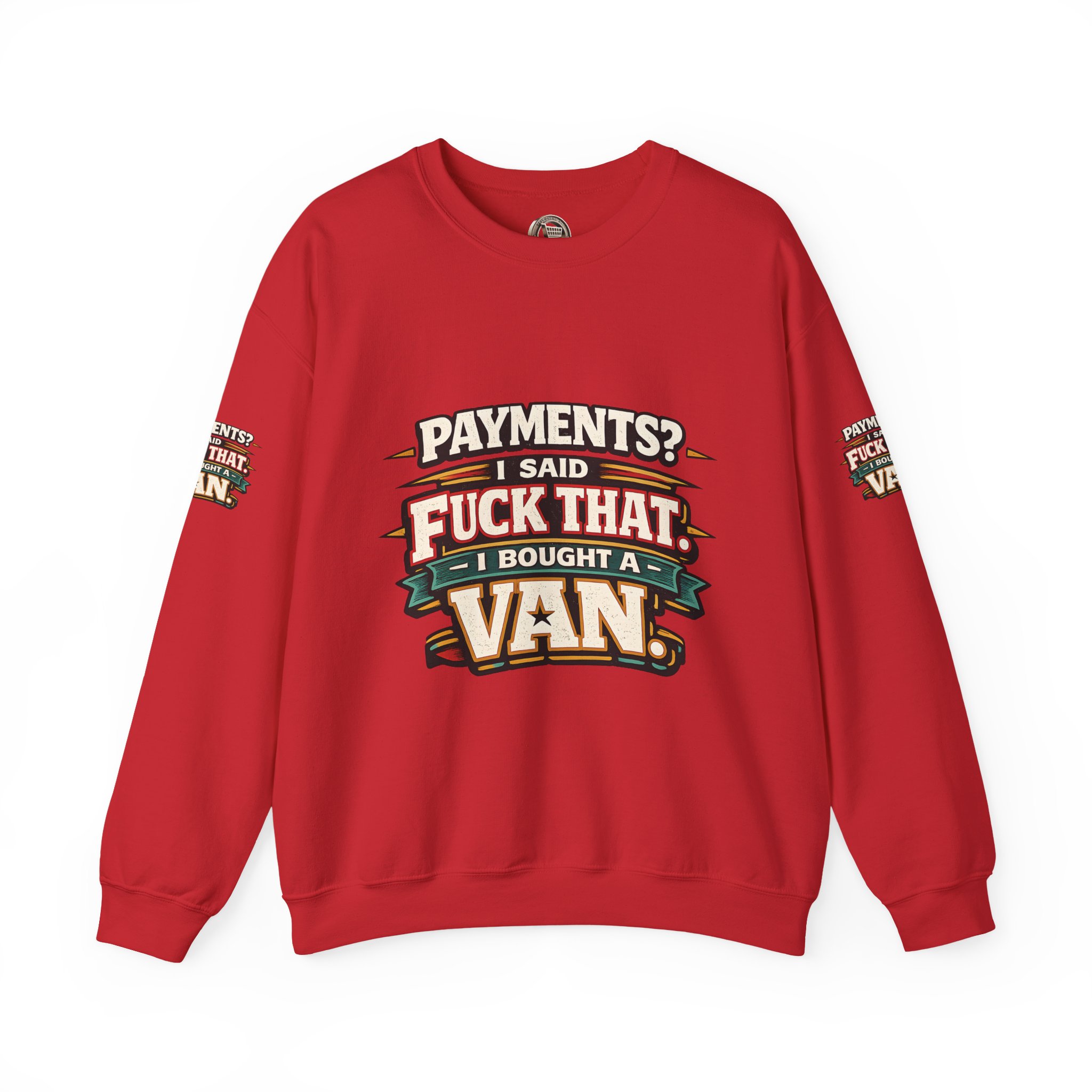 Unisex Heavy Blend™ Crewneck Sweatshirt — "Payments?I Said" Design F**K-Line