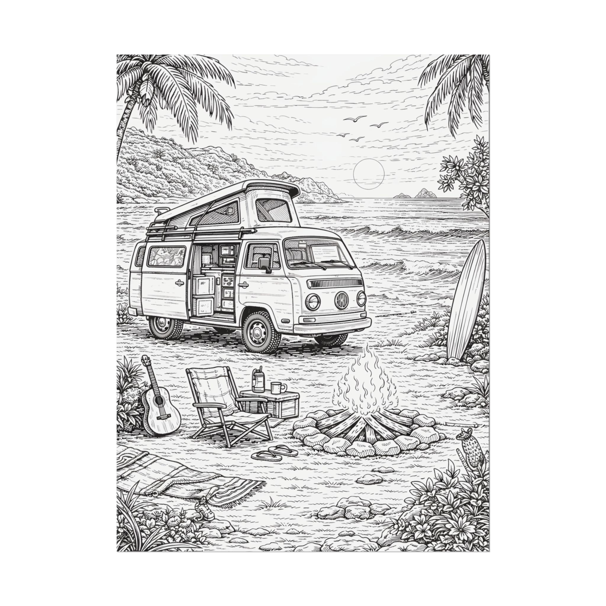 2579848369989834887_2048-1.jpeg Campervan Poster — Vintage RV Camping Landscape Wall Art