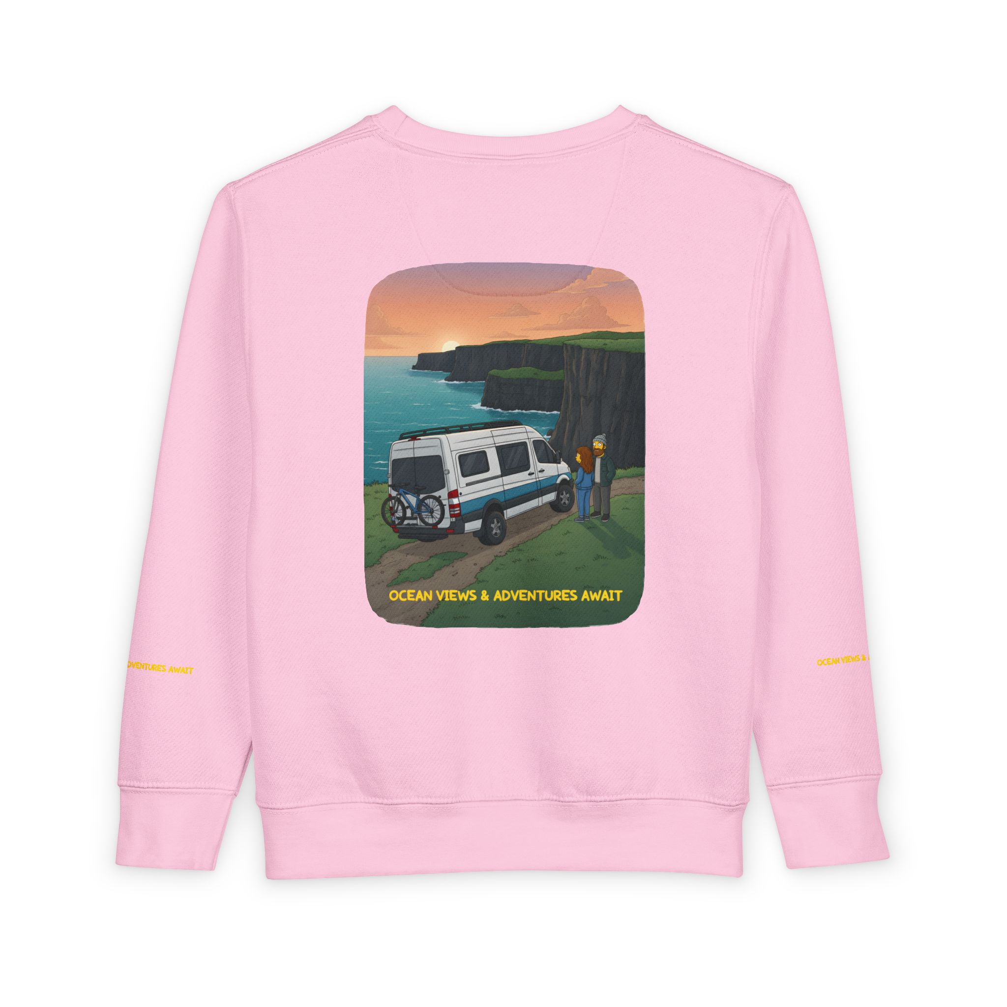 Toddler Sweatshirt - "Ocean Views-Adventures Awaits" (Design Sitcom-Line)