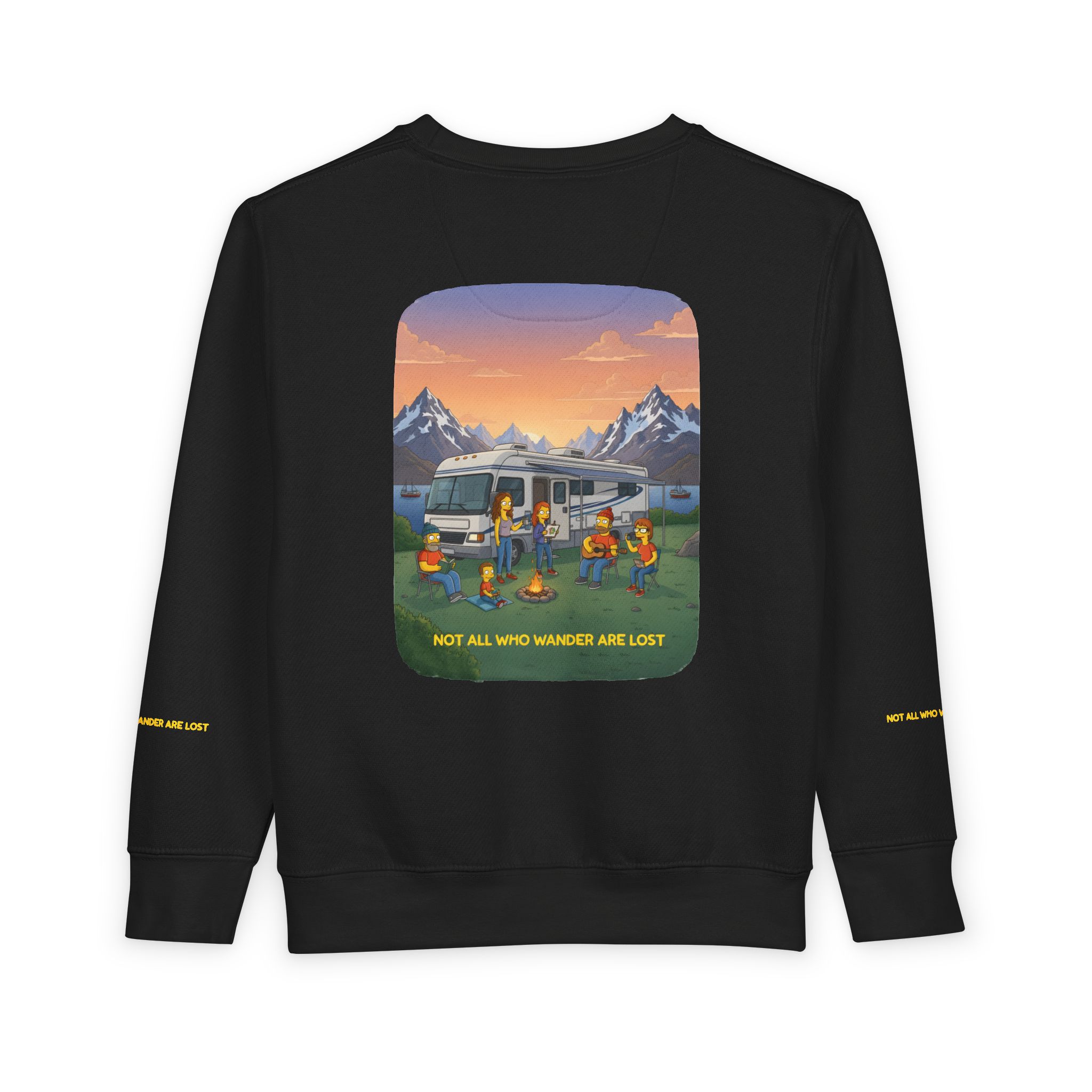 Toddler Sweatshirt - "Not All Who Wander Are Lost" (Design Sitcom-Line)