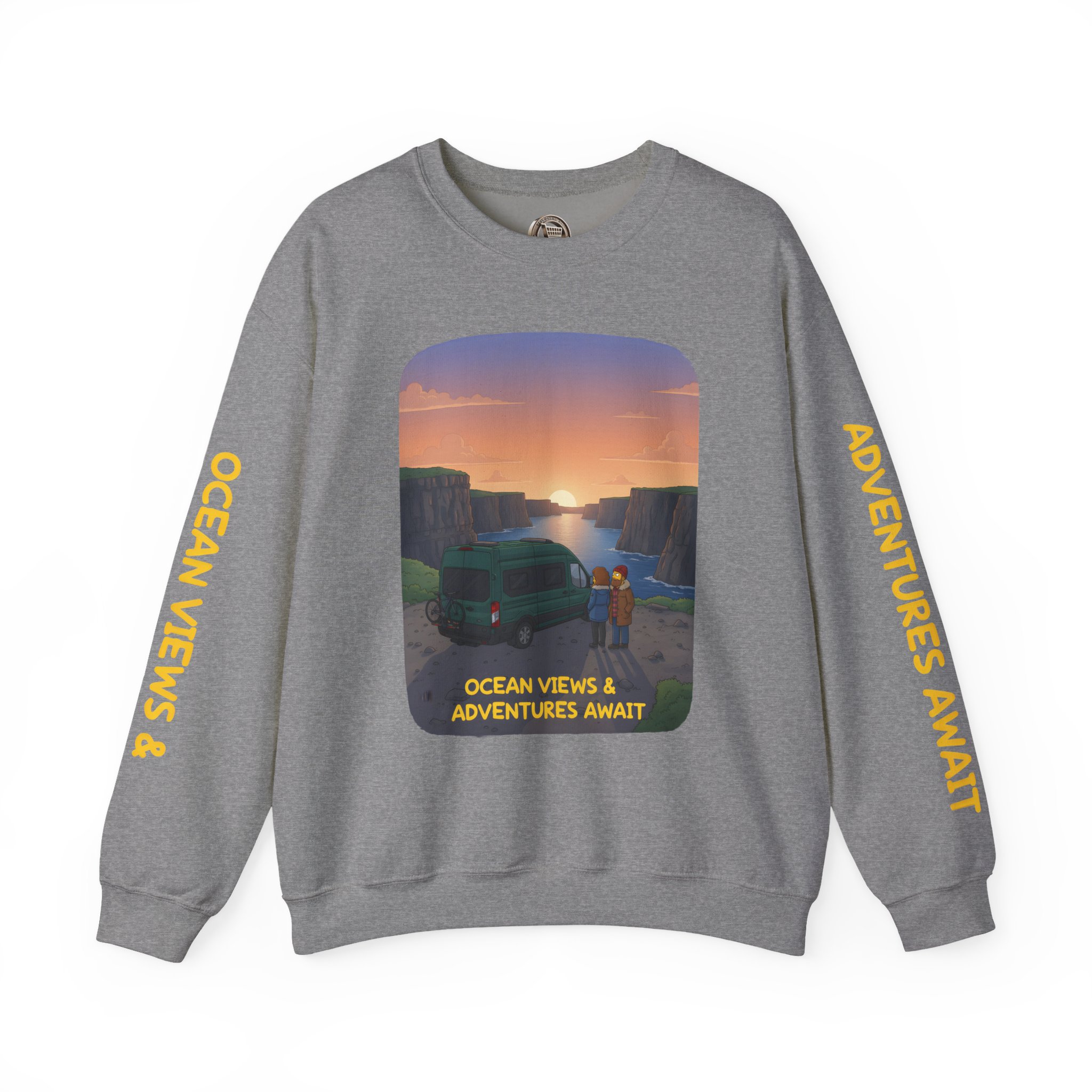 2600836632409056189_2048.jpeg Unisex Heavy Blend™ Crewneck Sweatshirt — "Ocean Views-Adventures Awaits" Design Sitcom-Line
