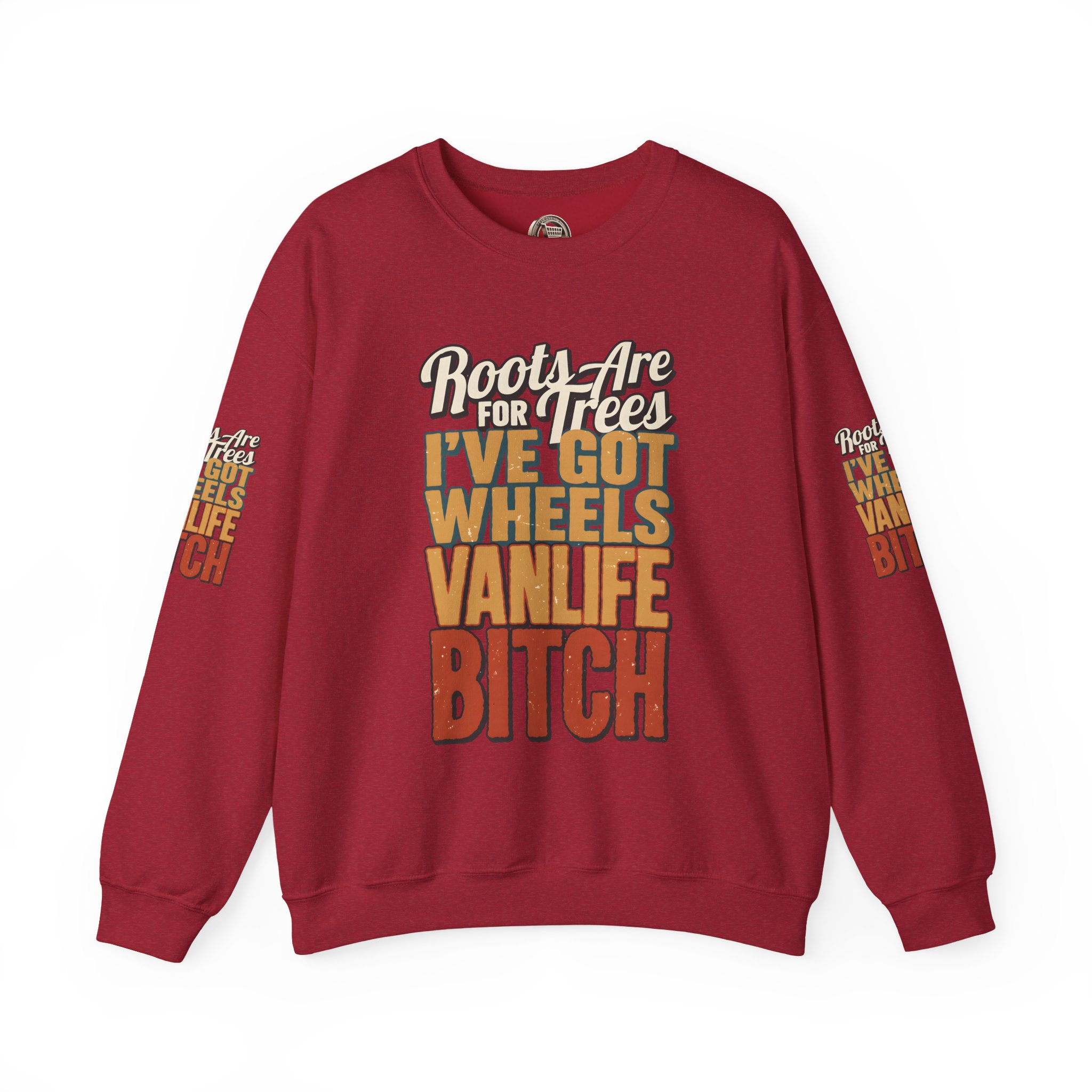 Unisex Heavy Blend™ Crewneck Sweatshirt — "Roots Are For Trees" Design F**K-Line