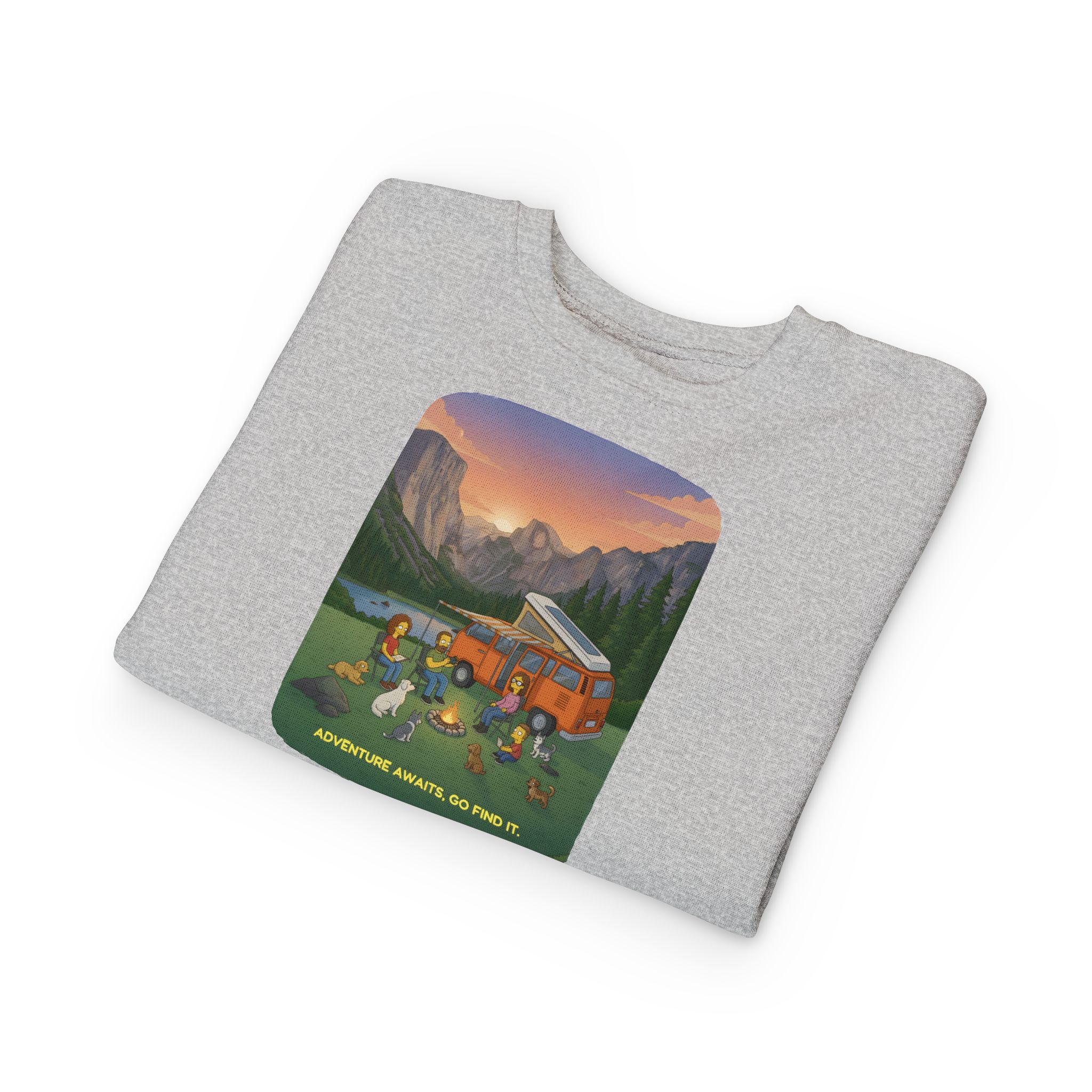 Toddler Sweatshirt - "Adventure Awaits-Go Find It" (Design Sitcom-Line)