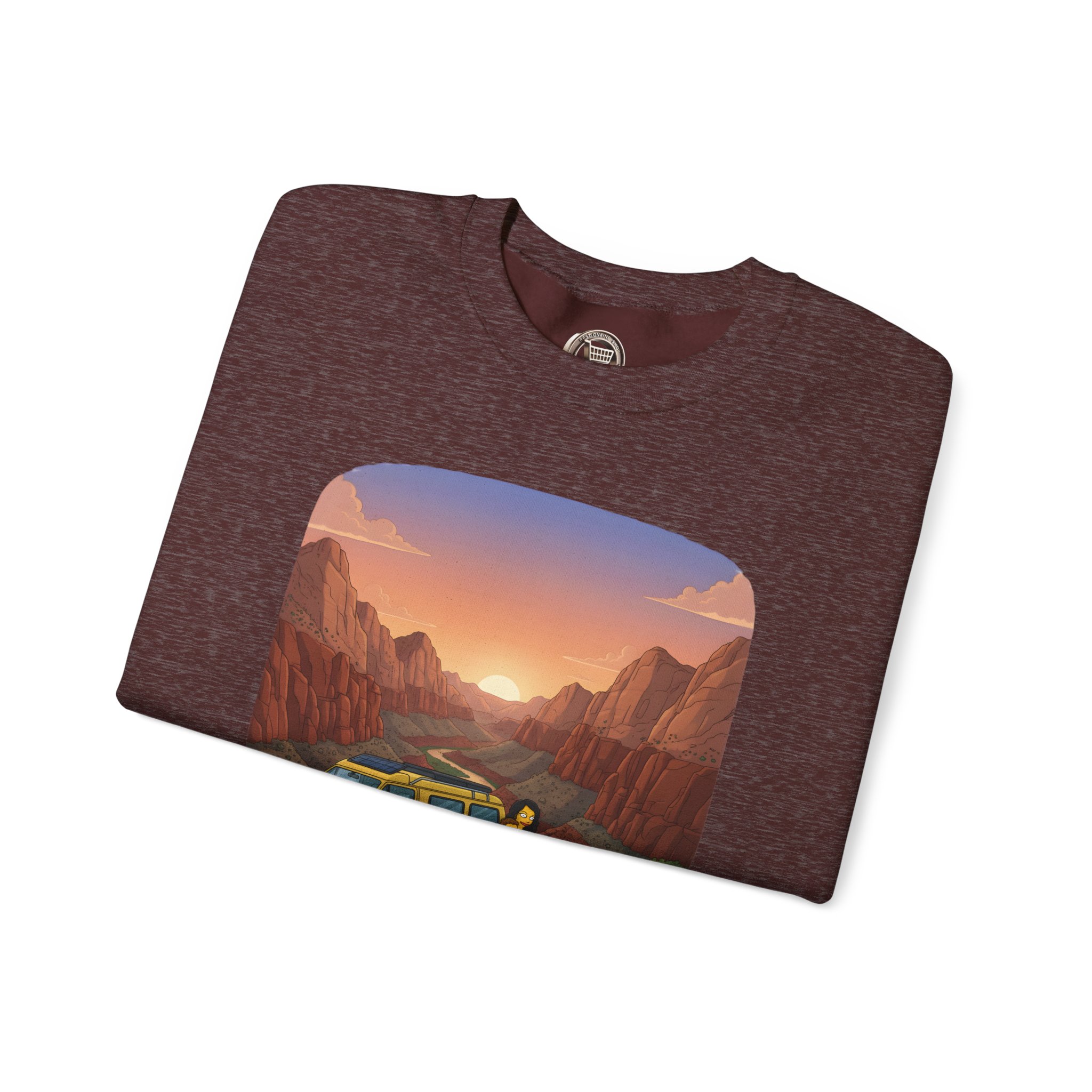 Unisex Heavy Blend™ Crewneck Sweatshirt — "Home Is Where You Park It" Design Sitcom-Line