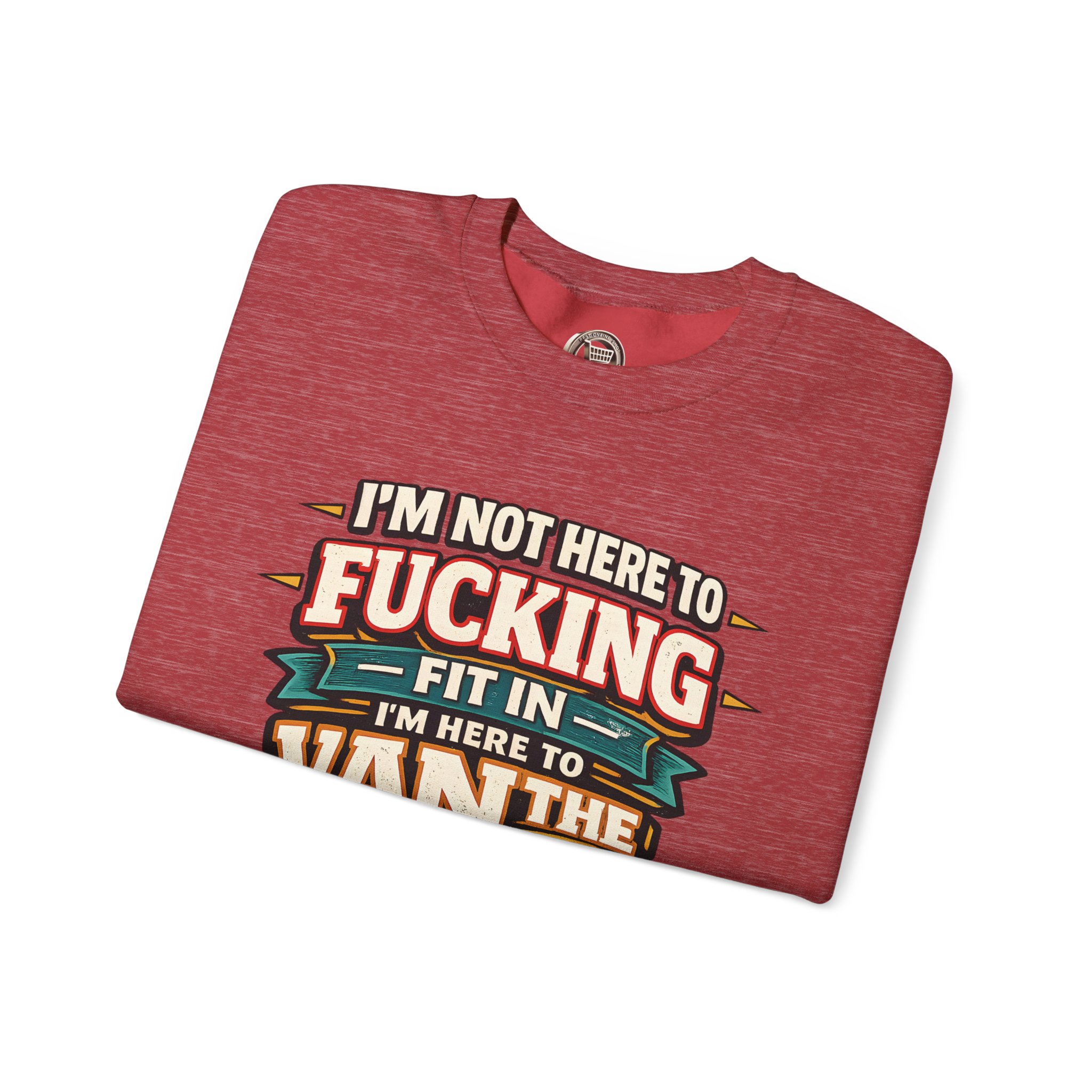 2623840583241300883_2048.jpeg Unisex Heavy Blend™ Crewneck Sweatshirt — "I´m Not Here To Fucking Fit In" Design F**K-Line