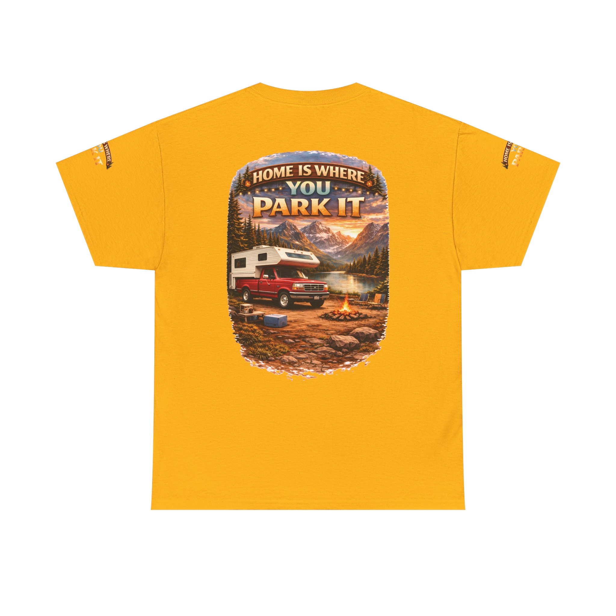 2631939605144083987_2048.jpeg Unisex Heavy Cotton Tee — "Home Is Where You Park It" Design Scenic-Line