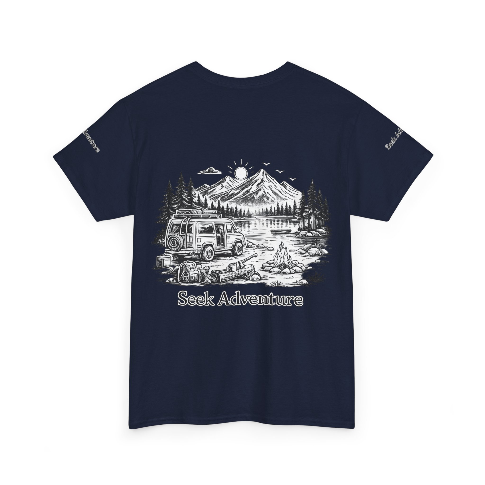2632274114105520728_2048.jpeg Unisex Heavy Cotton Tee — "Seek Adventure" Design Minimal-Line