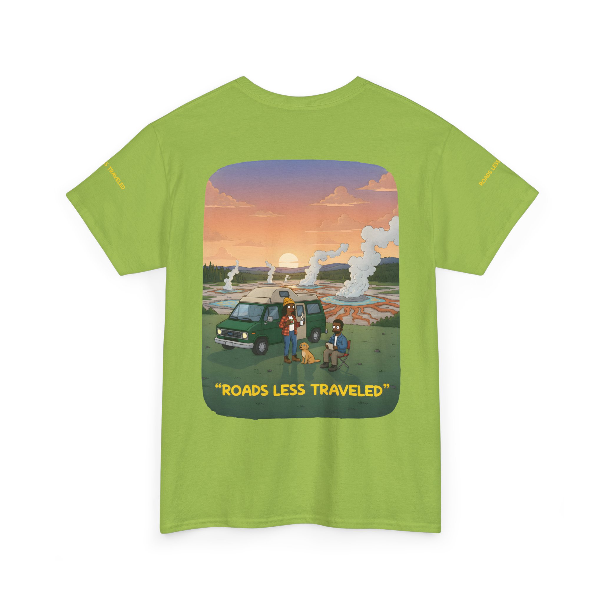 2632488002291487275_2048.jpeg Unisex Heavy Cotton Tee — "Roads Less Traveled" Design Sitcom-Line