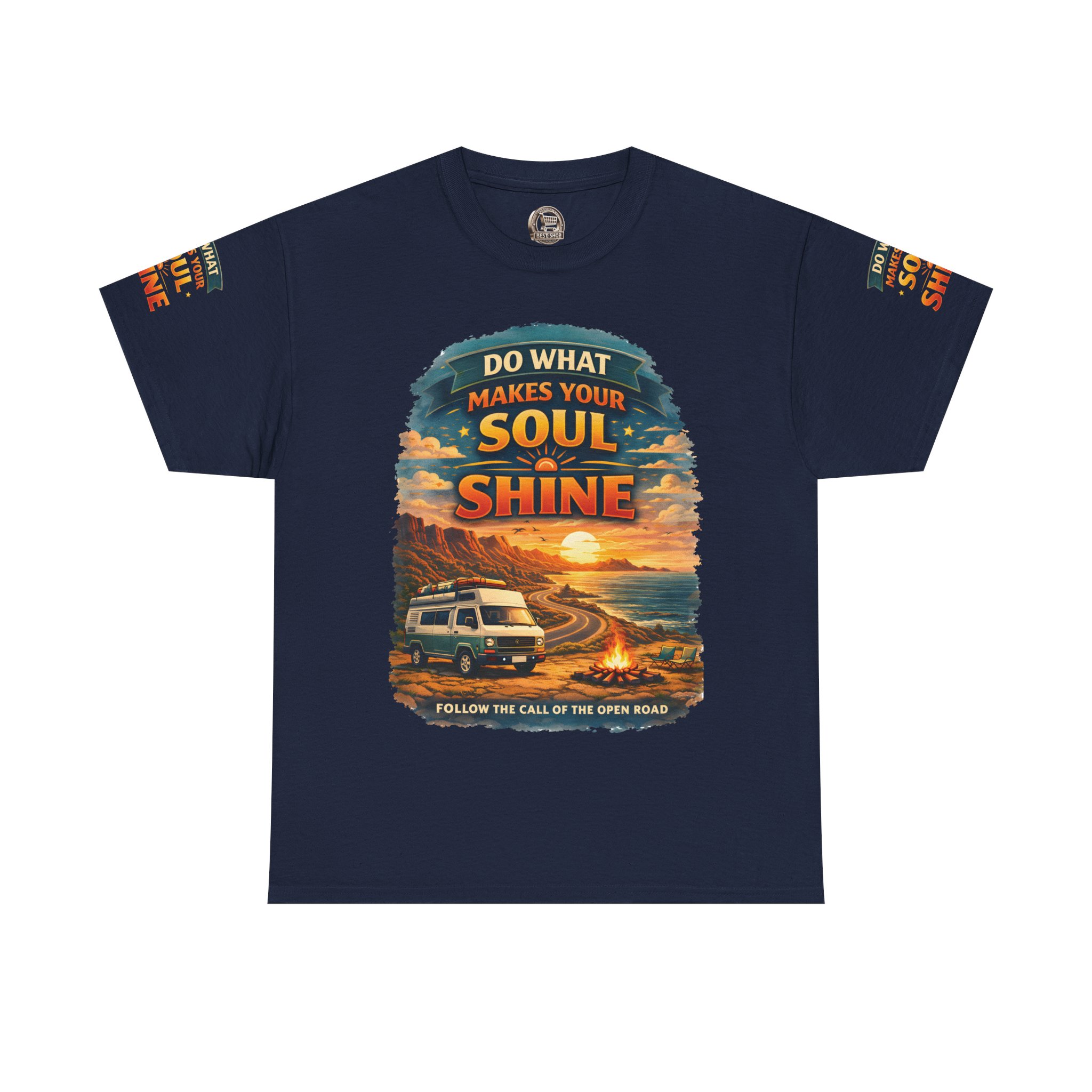 Unisex Heavy Cotton Tee — "Do What Makes Your Soul Shine" Design Scenic-Line
