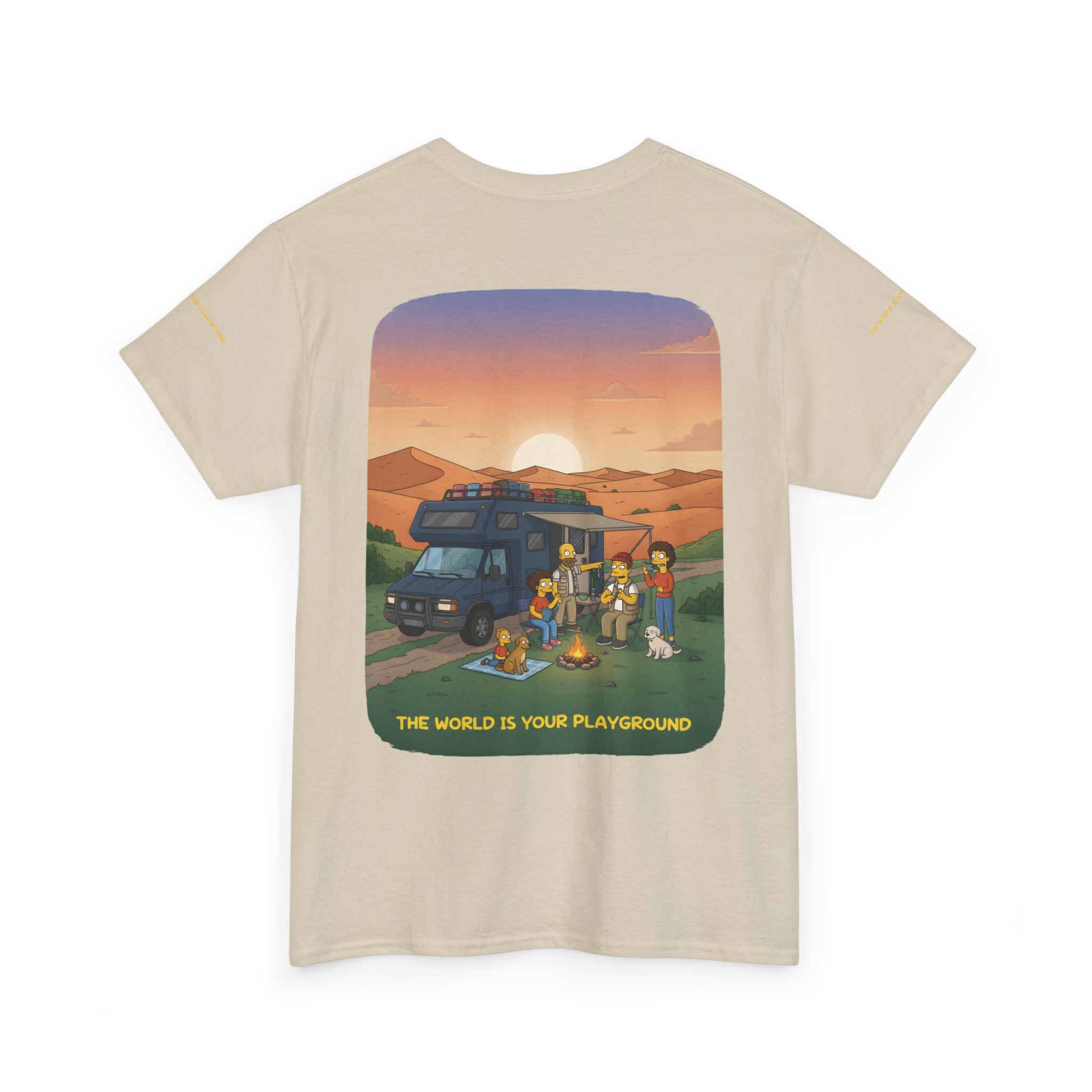 Unisex Heavy Cotton Tee — "The World Is Your playground" Design Sitcom-Line