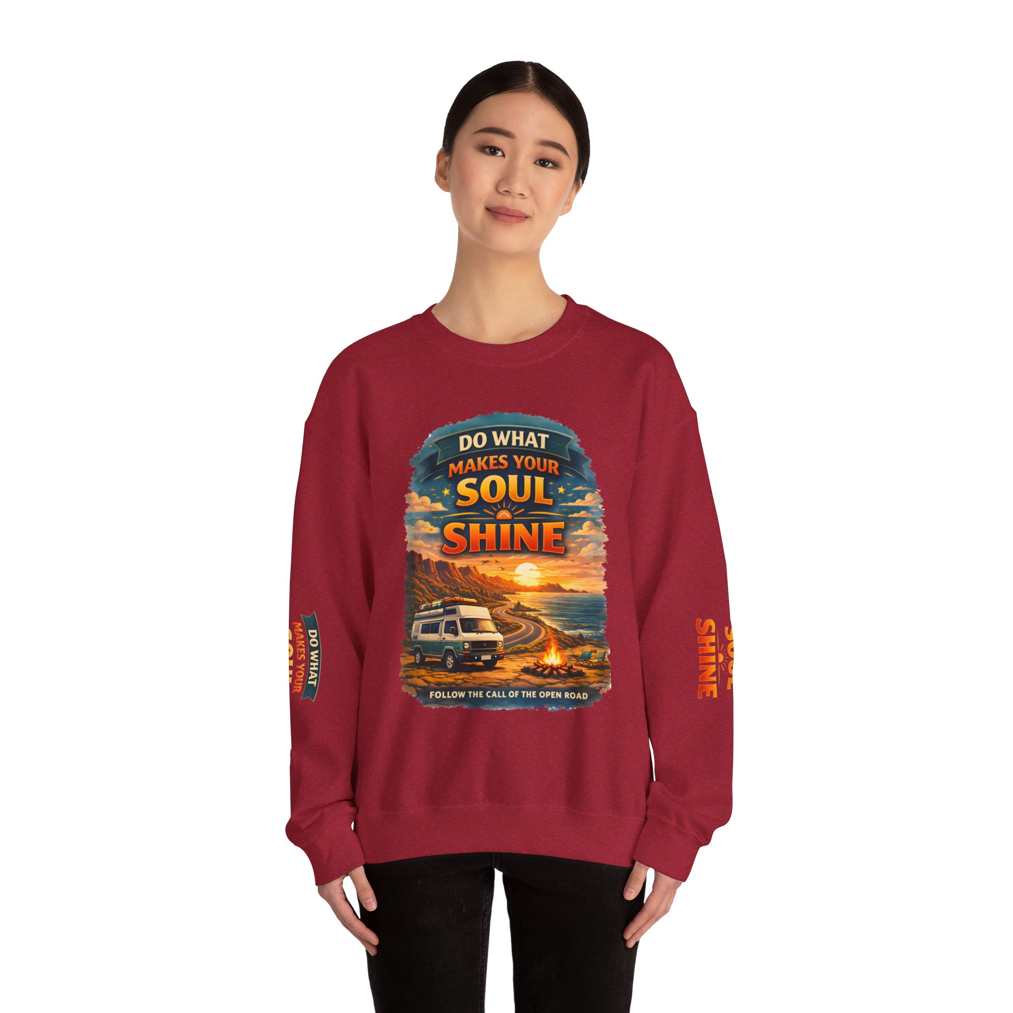 Unisex Heavy Blend™ Crewneck Sweatshirt — "Do What Makes Your Soul Shine" Design Scenic-Line