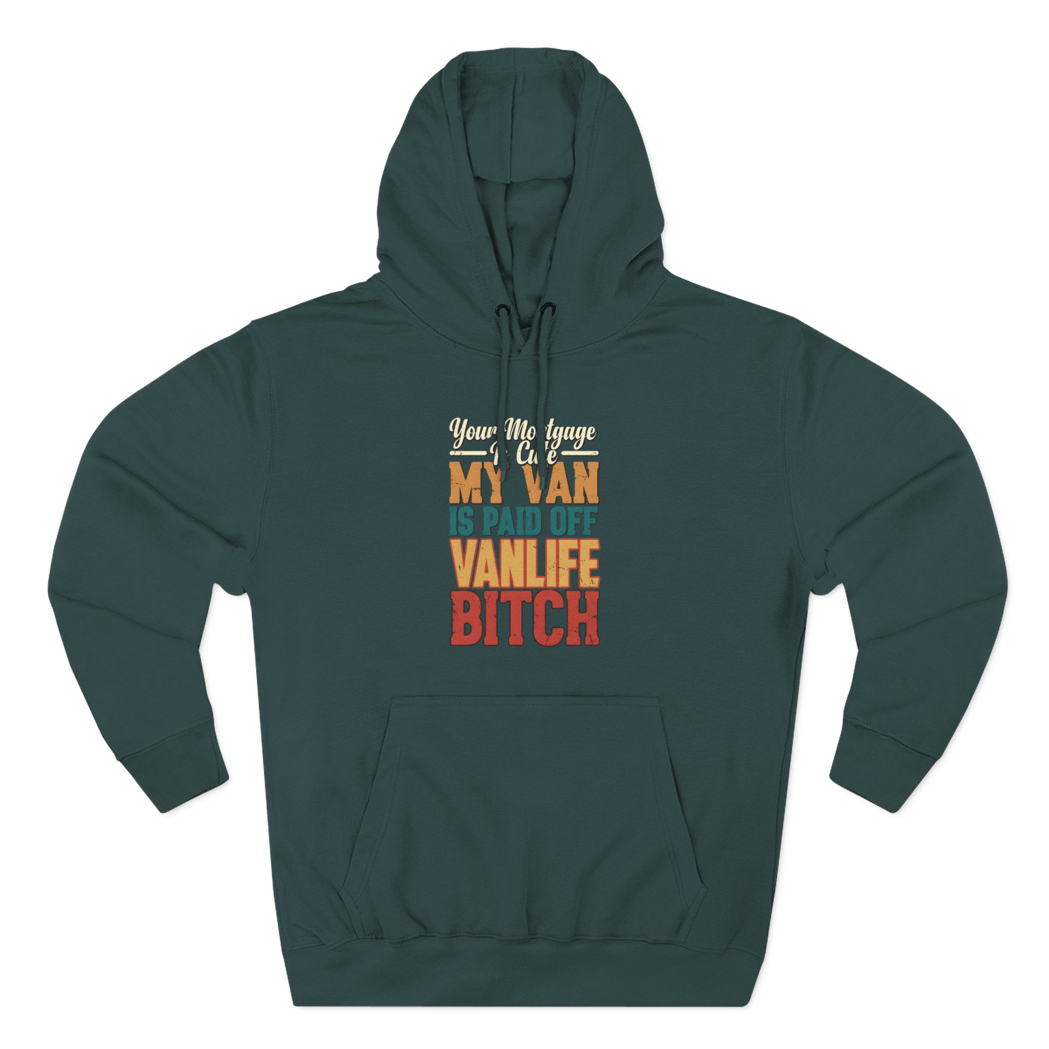Three-Panel Fleece Hoodie - "Your Mortgage Is Cute" Design F**K-Line