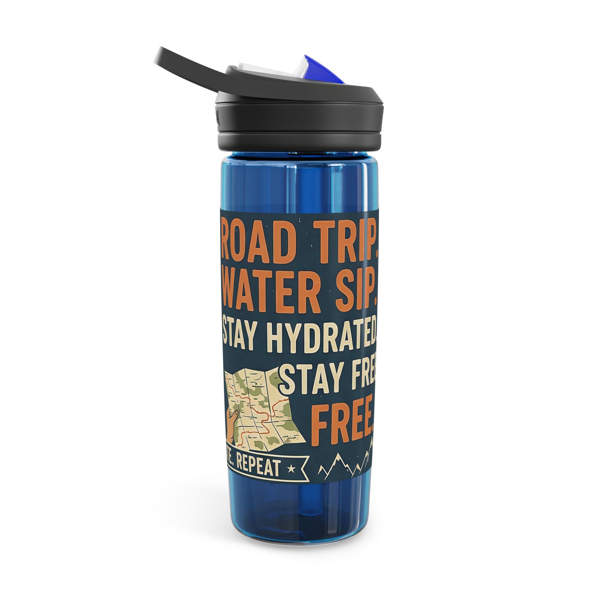 Water Bottle — CamelBak Eddy 20/25oz, "Road. Water. Stay Wild."