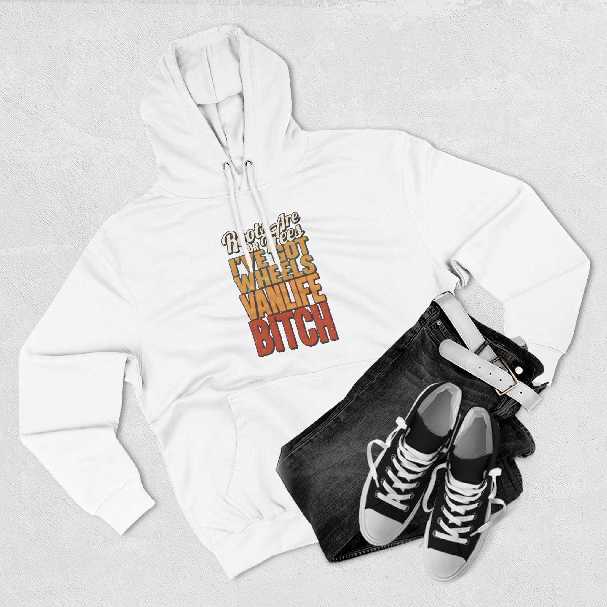 Three-Panel Fleece Hoodie - "Roots Are For Trees" Design F**K-Line