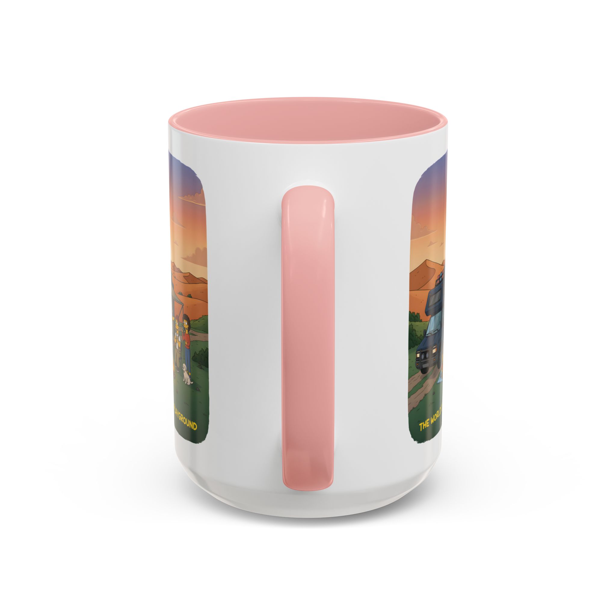 Accent Coffee Mug (11, 15oz) — "The World Is Your playground" Design Sitcom-Line