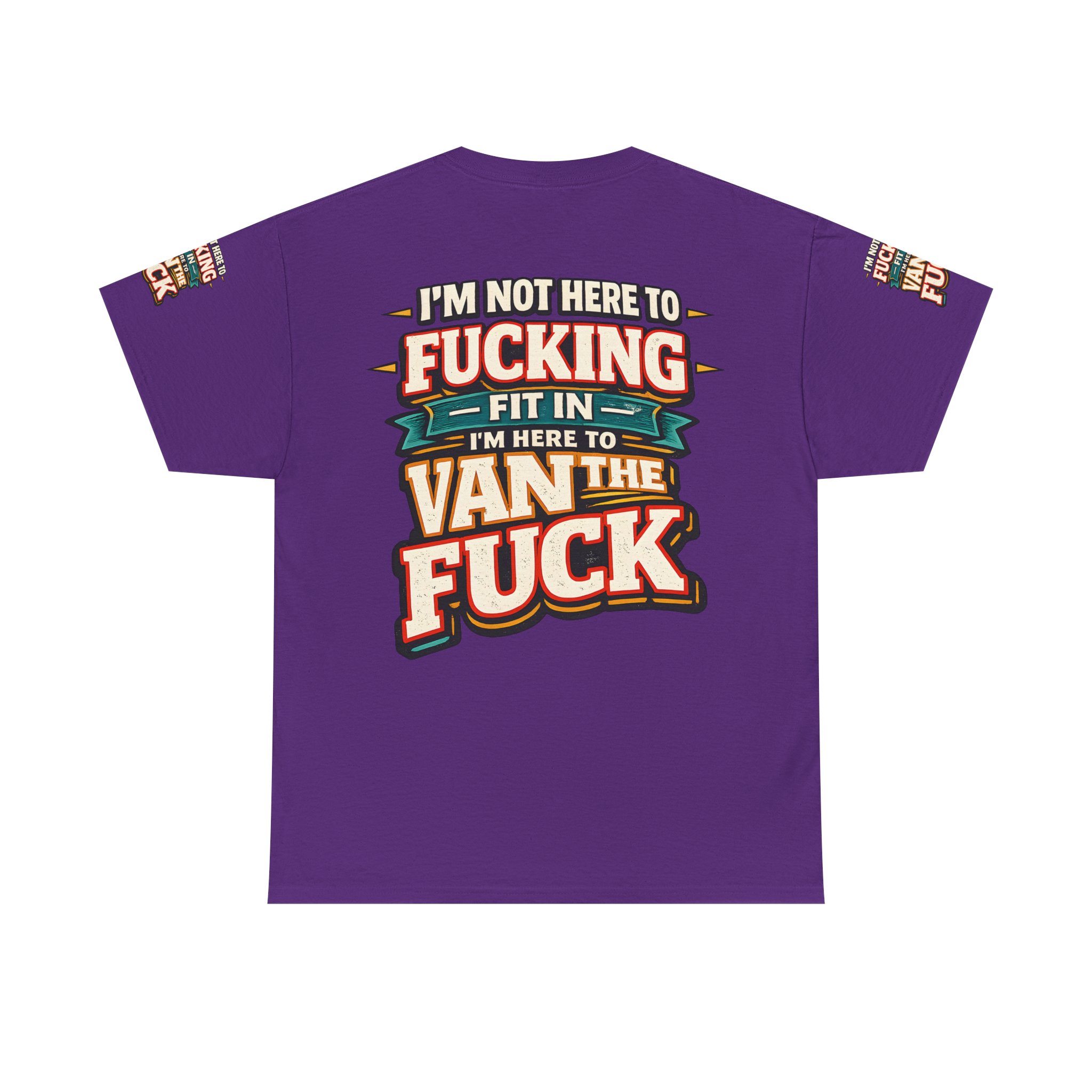 Unisex Heavy Cotton Tee — "I´m Not Here To Fucking Fit In" Design F**K-Line