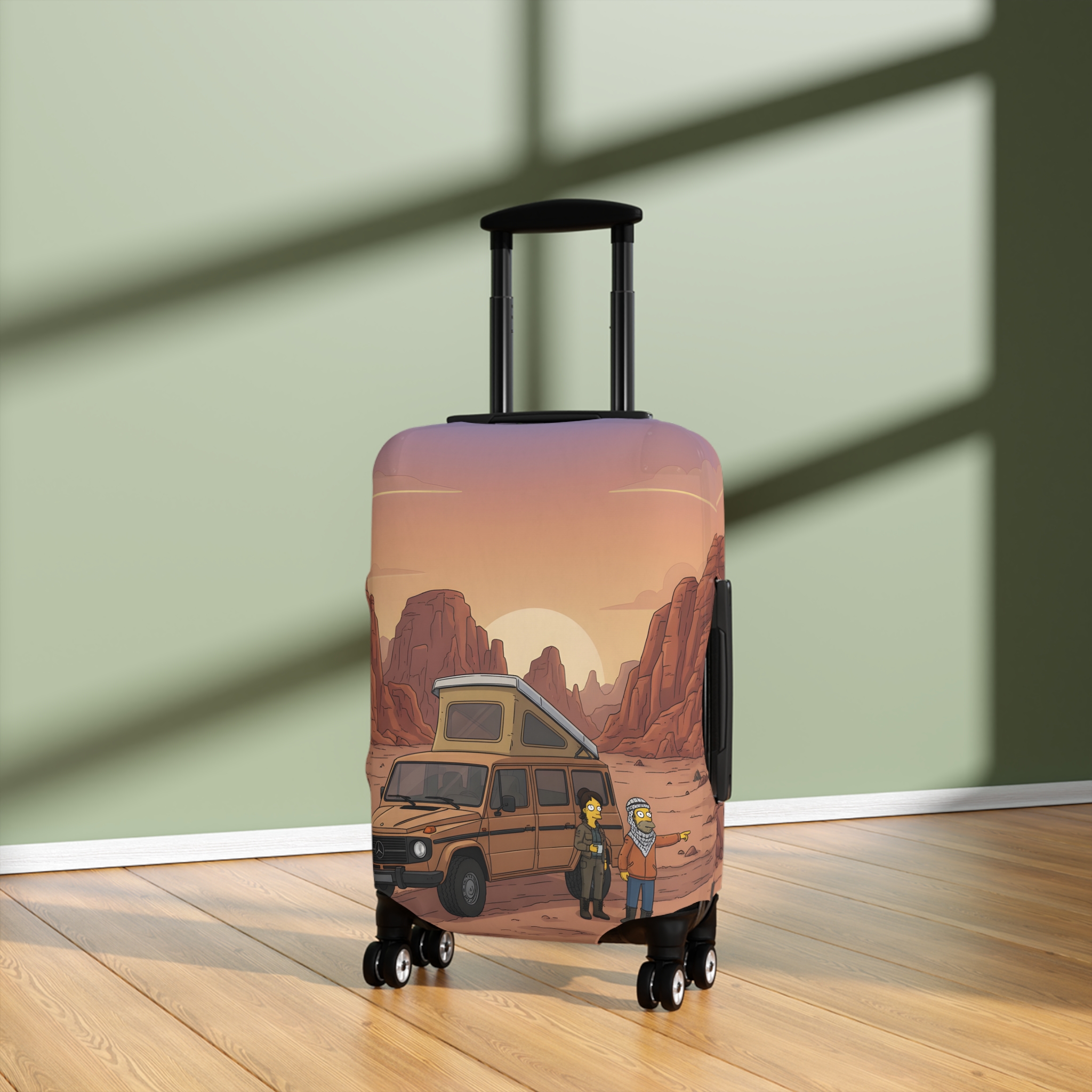 2669018349730878559_2048.jpeg Luggage Cover — Adventure Camper Sketch Travel Suitcase(Design Sitcom-Line)