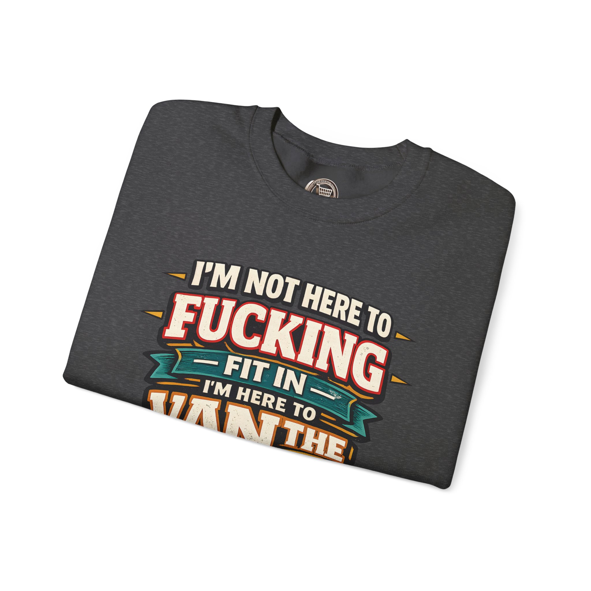 2674225782611287403_2048.jpeg Unisex Heavy Blend™ Crewneck Sweatshirt — "I´m Not Here To Fucking Fit In" Design F**K-Line