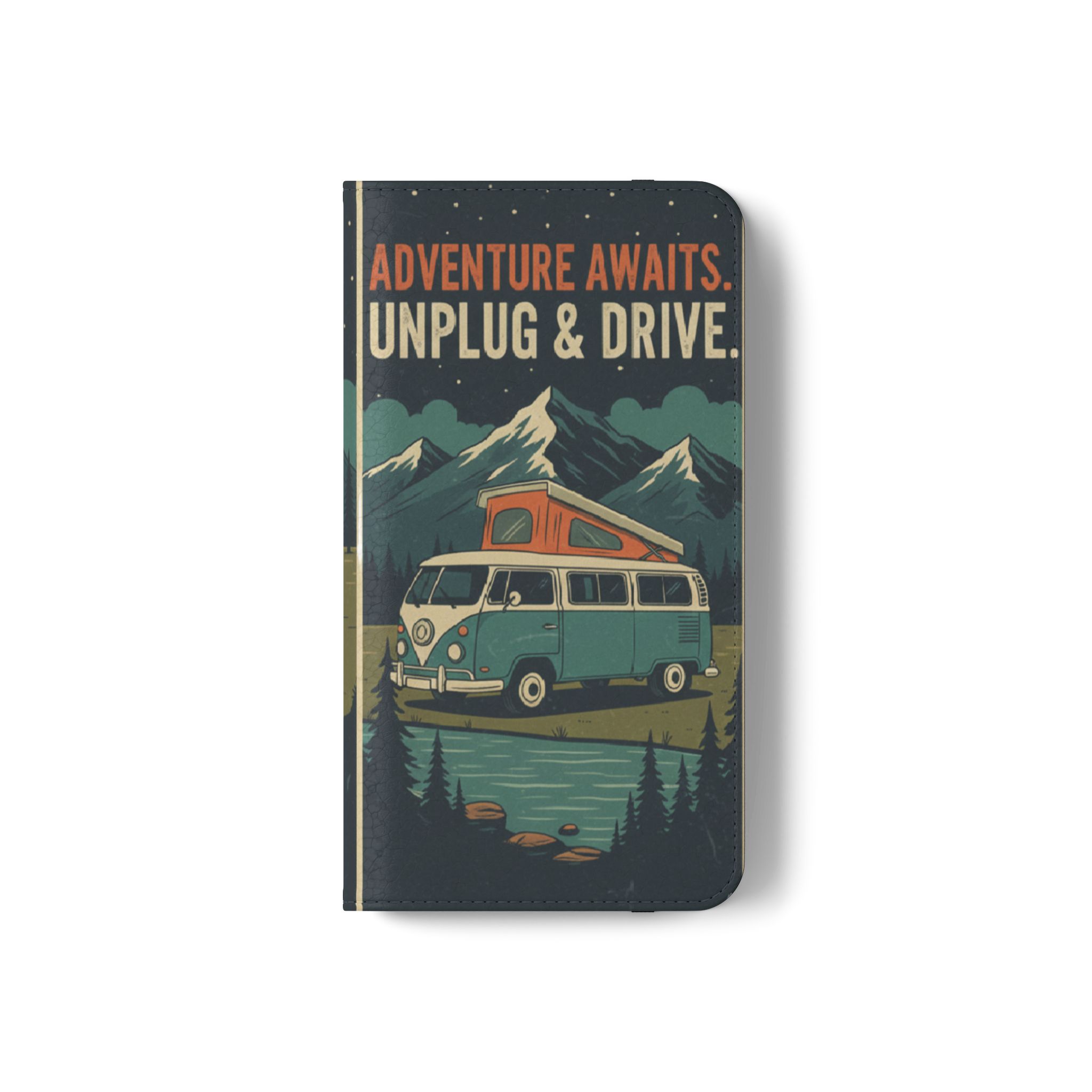 Flip Phone Case — "Fuel Your Journey, Not the Wifi" Wallet Cover