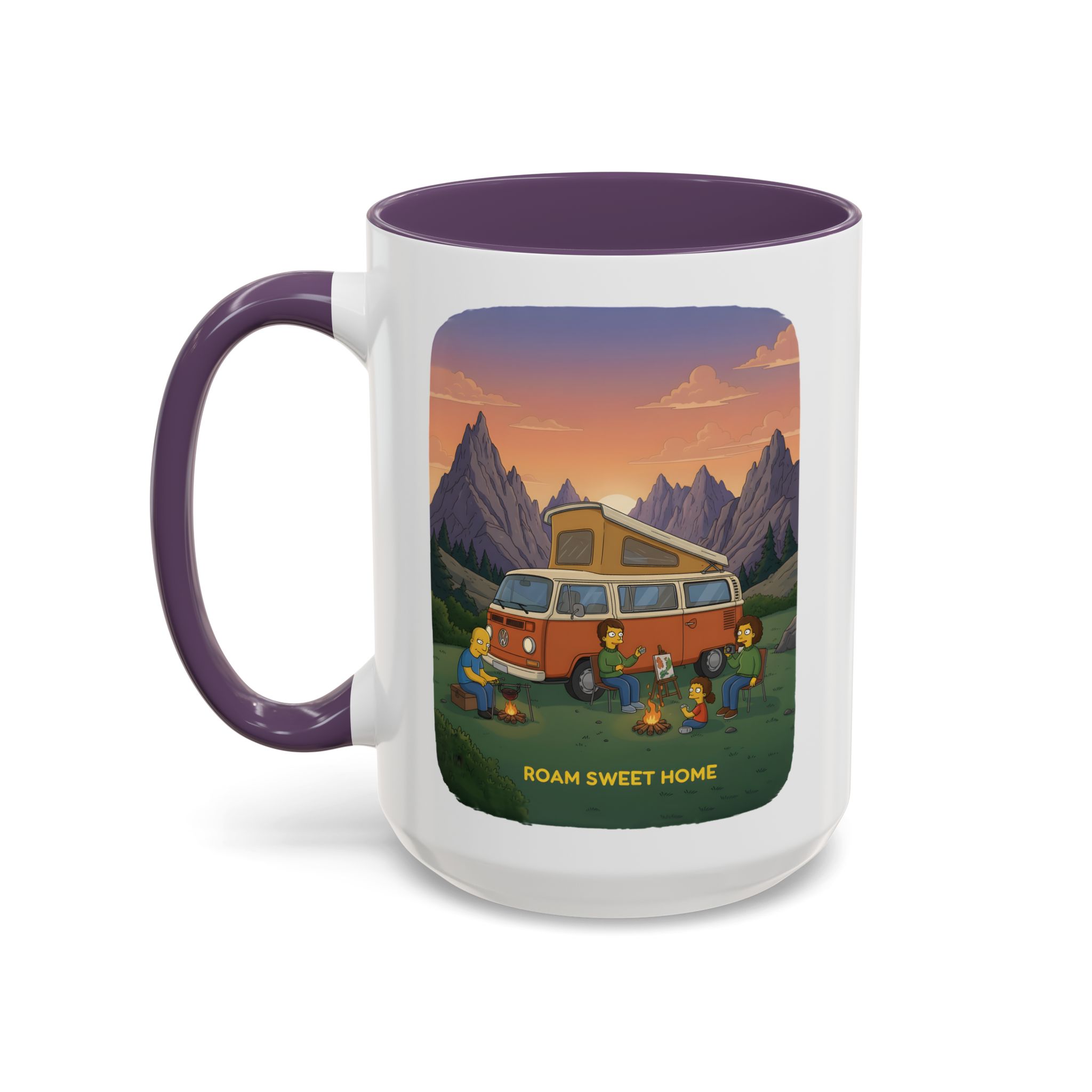 Accent Coffee Mug (11, 15oz) — "Roam Sweet Home" Design Sitcom-Line