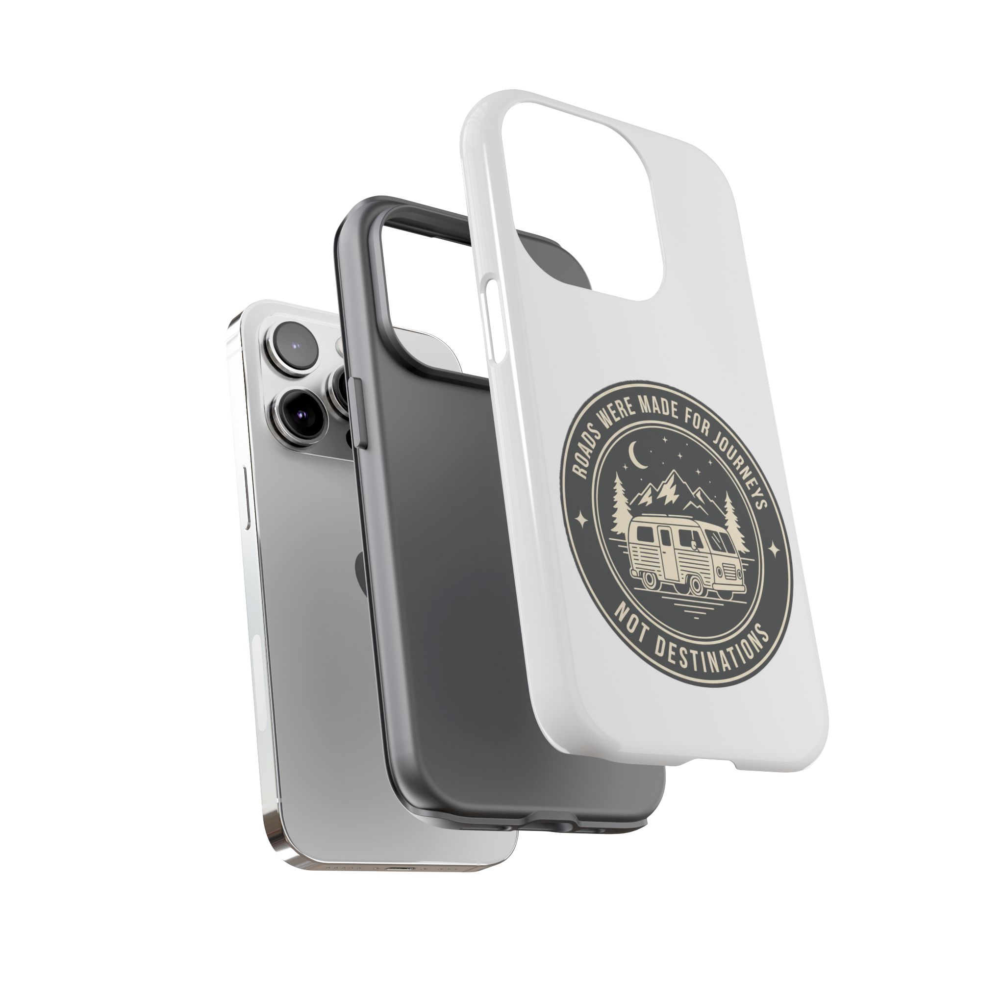 Phone Case — "ROAD WHERE MADE FOR JOURNEYS-NOT DESTINATIONS" Camper Van Design