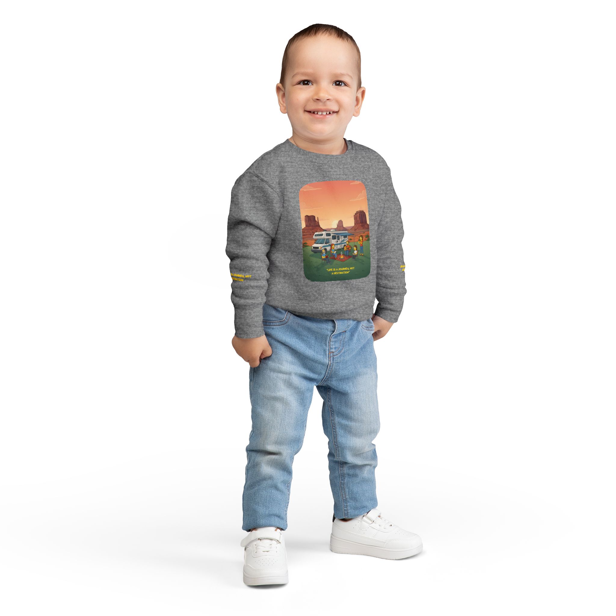 Toddler Sweatshirt - "Life Is A Journey-Not A Destination" (Design Sitcom-Line)