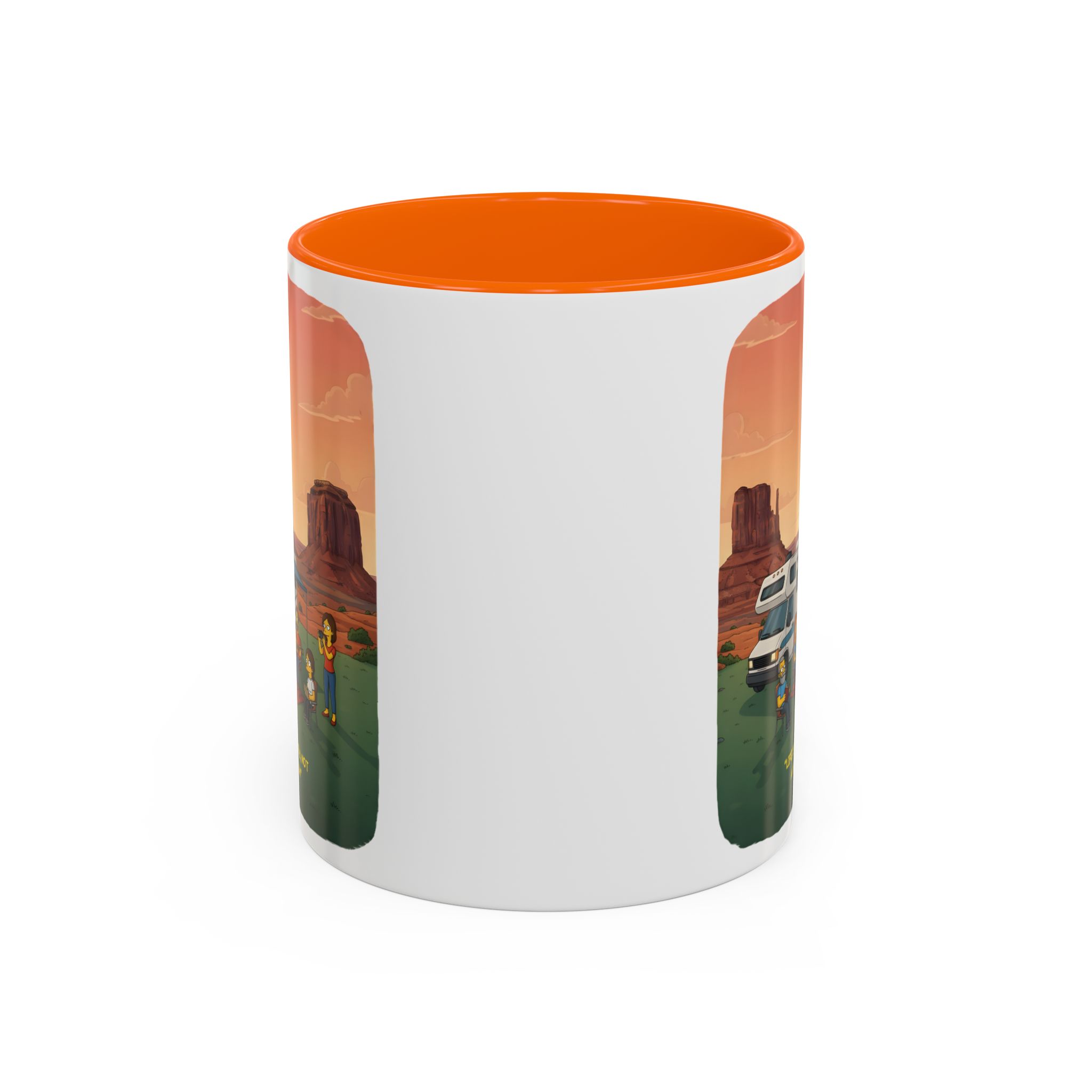 Accent Coffee Mug (11, 15oz) — "Life Is A Journey-Not A Destination" Design Sitcom-Line