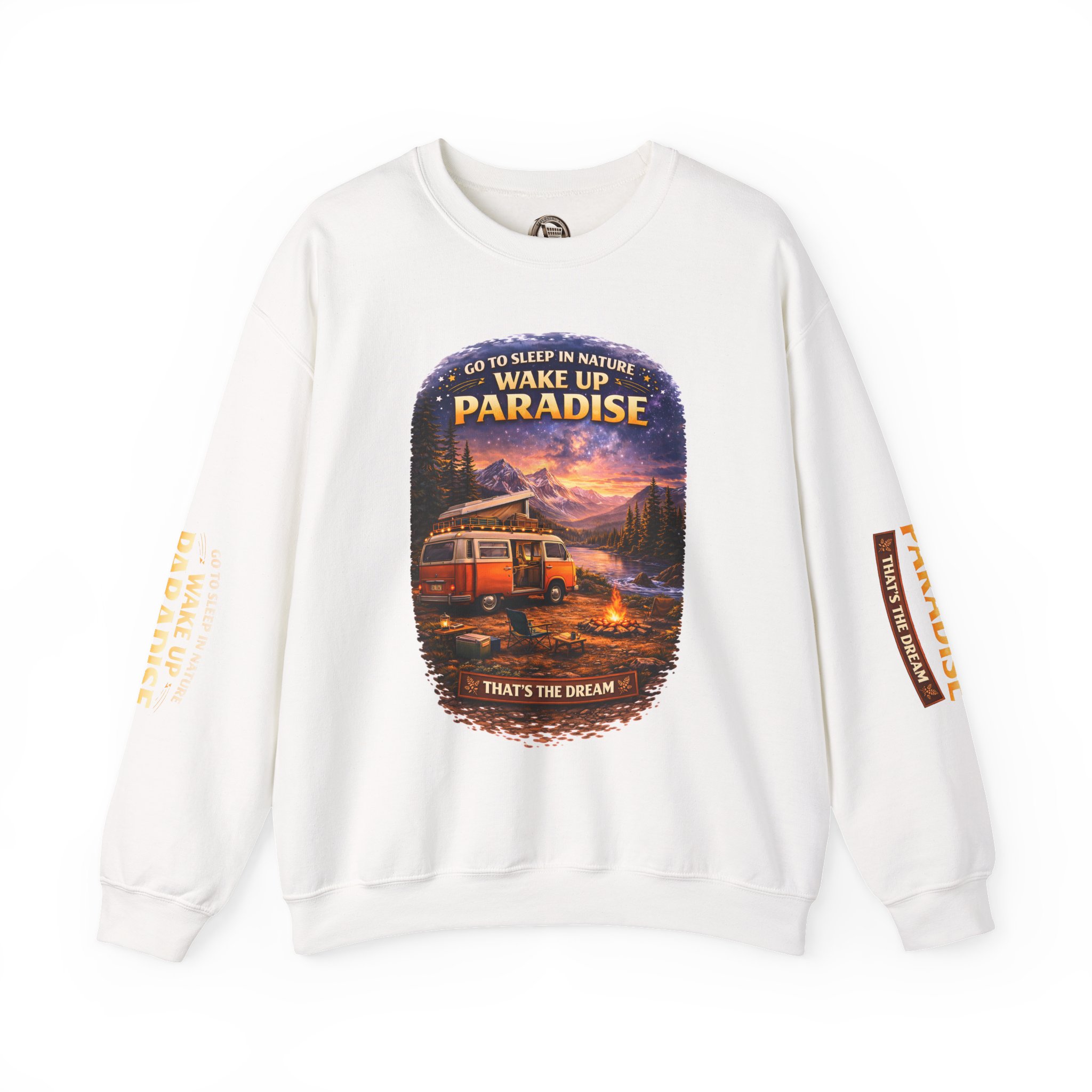 Unisex Heavy Blend™ Crewneck Sweatshirt — "Go To Sleep Nature " Design Scenic-Line