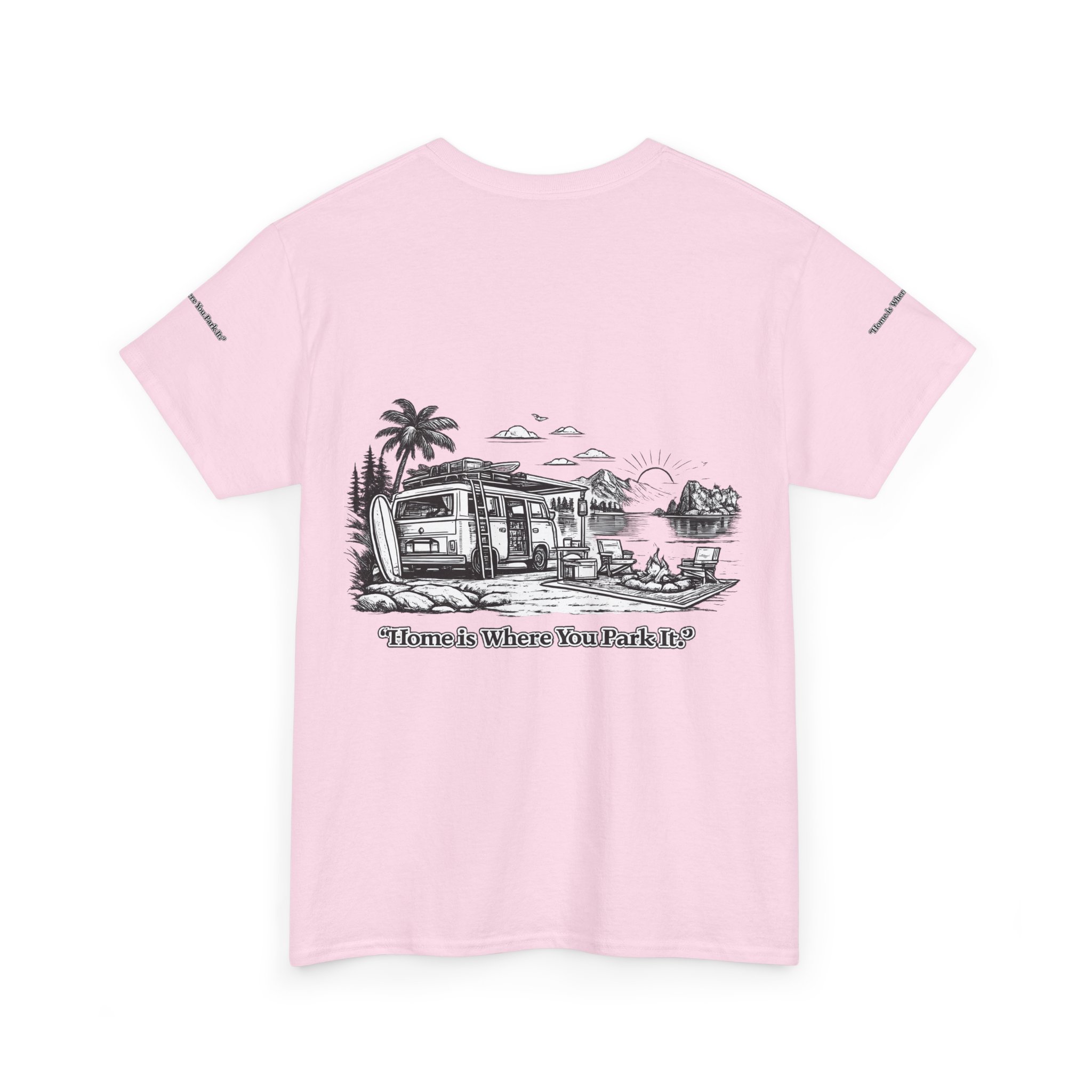 2707804719215073586_2048.jpeg Unisex Heavy Cotton Tee — "Home Is Where You Park It" Design Minimal-Line