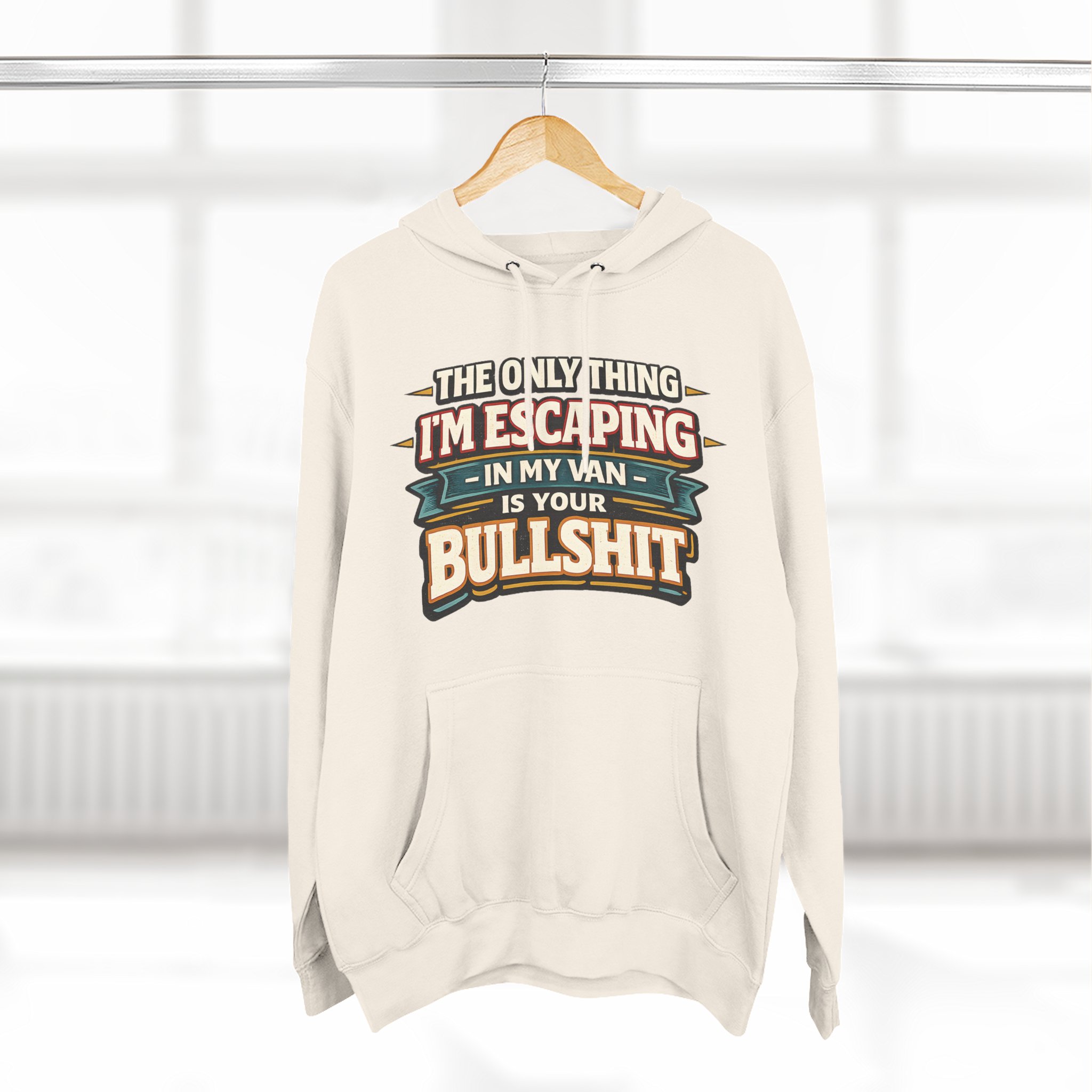 2709962572120923230_2048.jpeg Three-Panel Fleece Hoodie - "The Only Thing I´m Escaping" Design F**K-Line