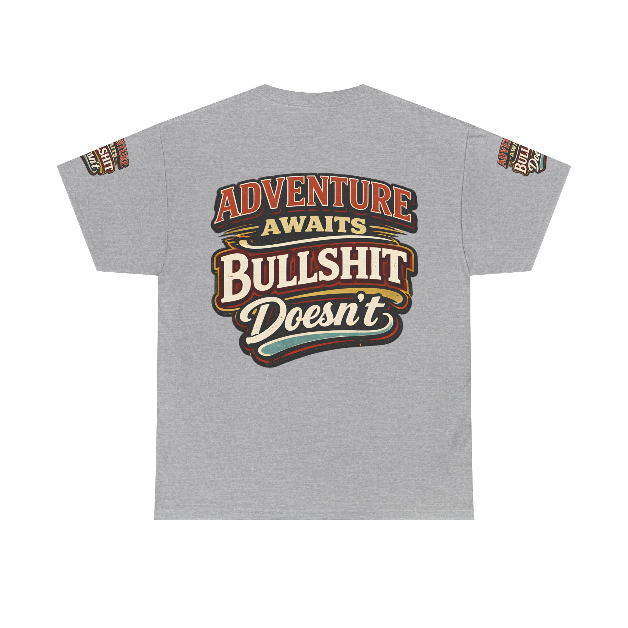 Unisex Heavy Cotton Tee — "Adventure Awaits" Design F**K-Line