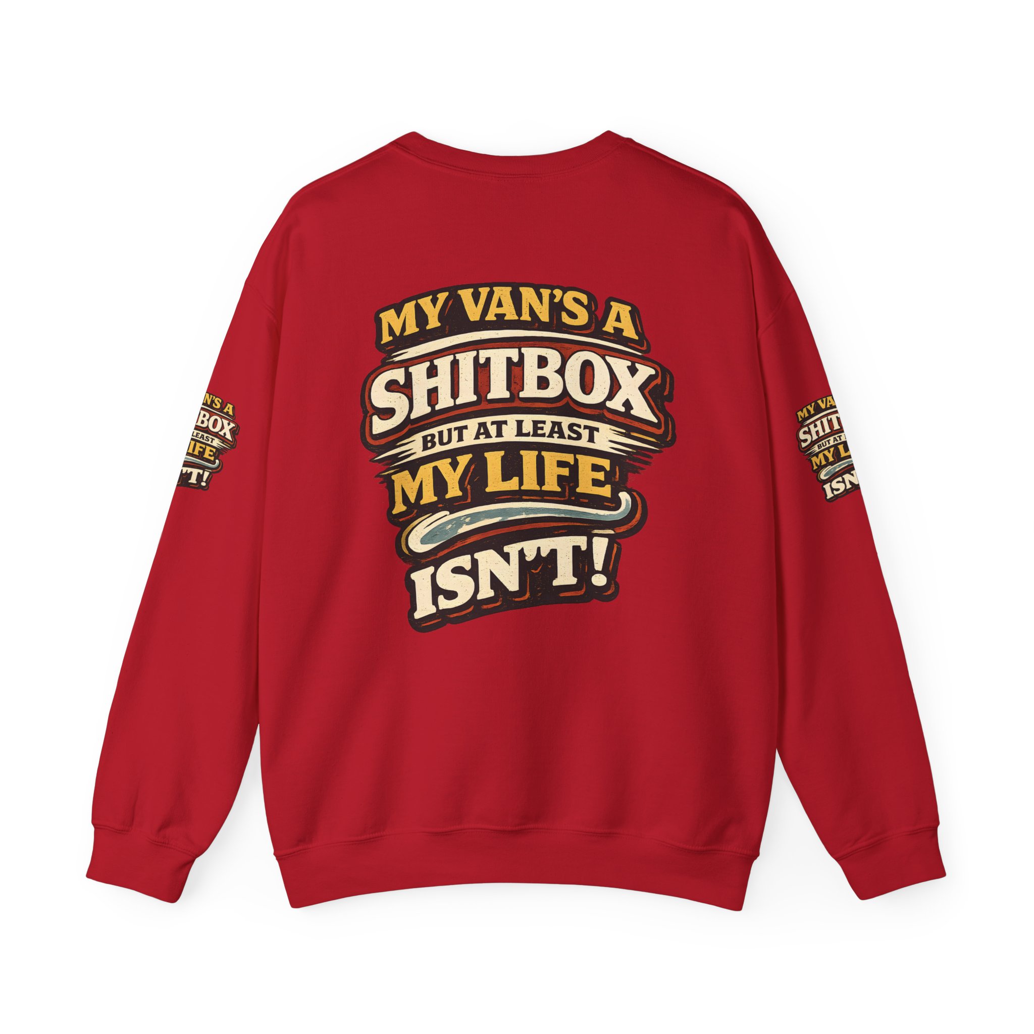 2717152428586306011_2048.jpeg Unisex Heavy Blend™ Crewneck Sweatshirt — "My Van`s A Shitbox" Design F**K-Line