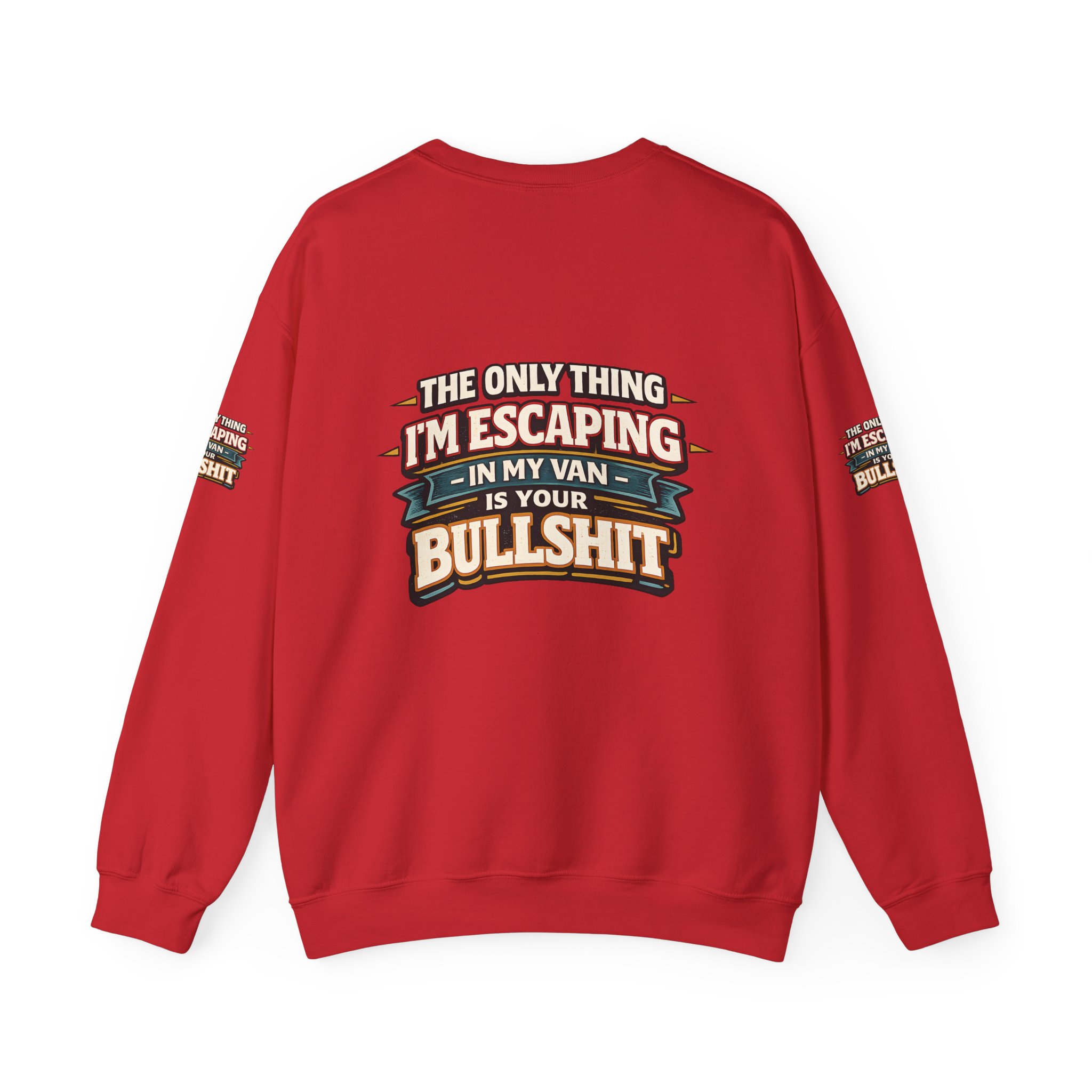Unisex Heavy Blend™ Crewneck Sweatshirt — "The Only Thing I´m Escaping" Design F**K-Line
