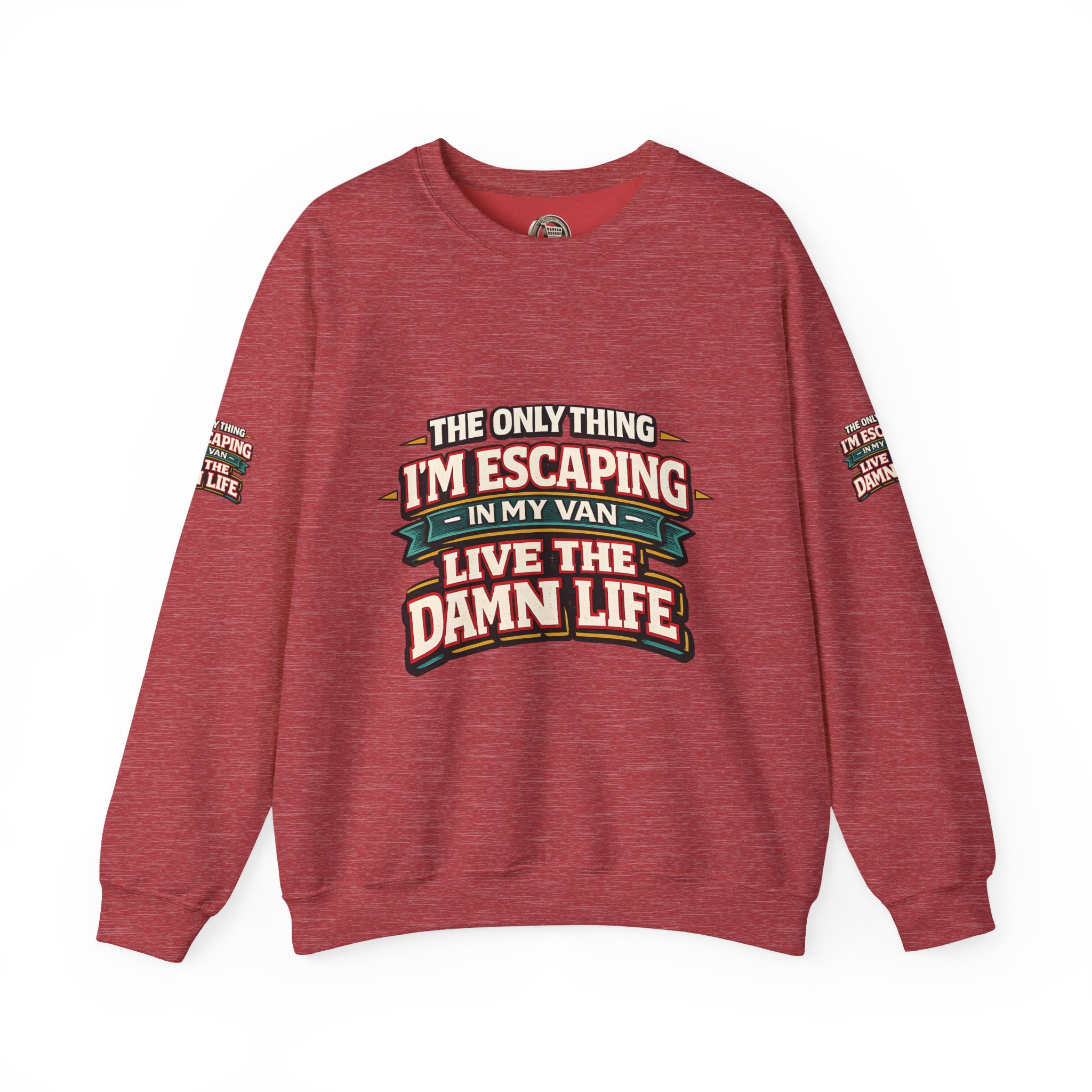 Unisex Heavy Blend™ Crewneck Sweatshirt — "The Only Thing I´m Escaping" Design F**K-Line