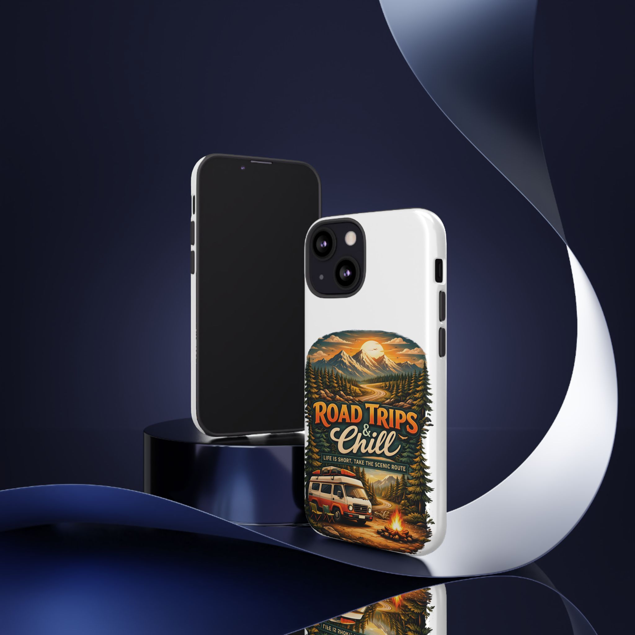 Phone Case — "Road Trips and Chill" (Design Scenic-Line)