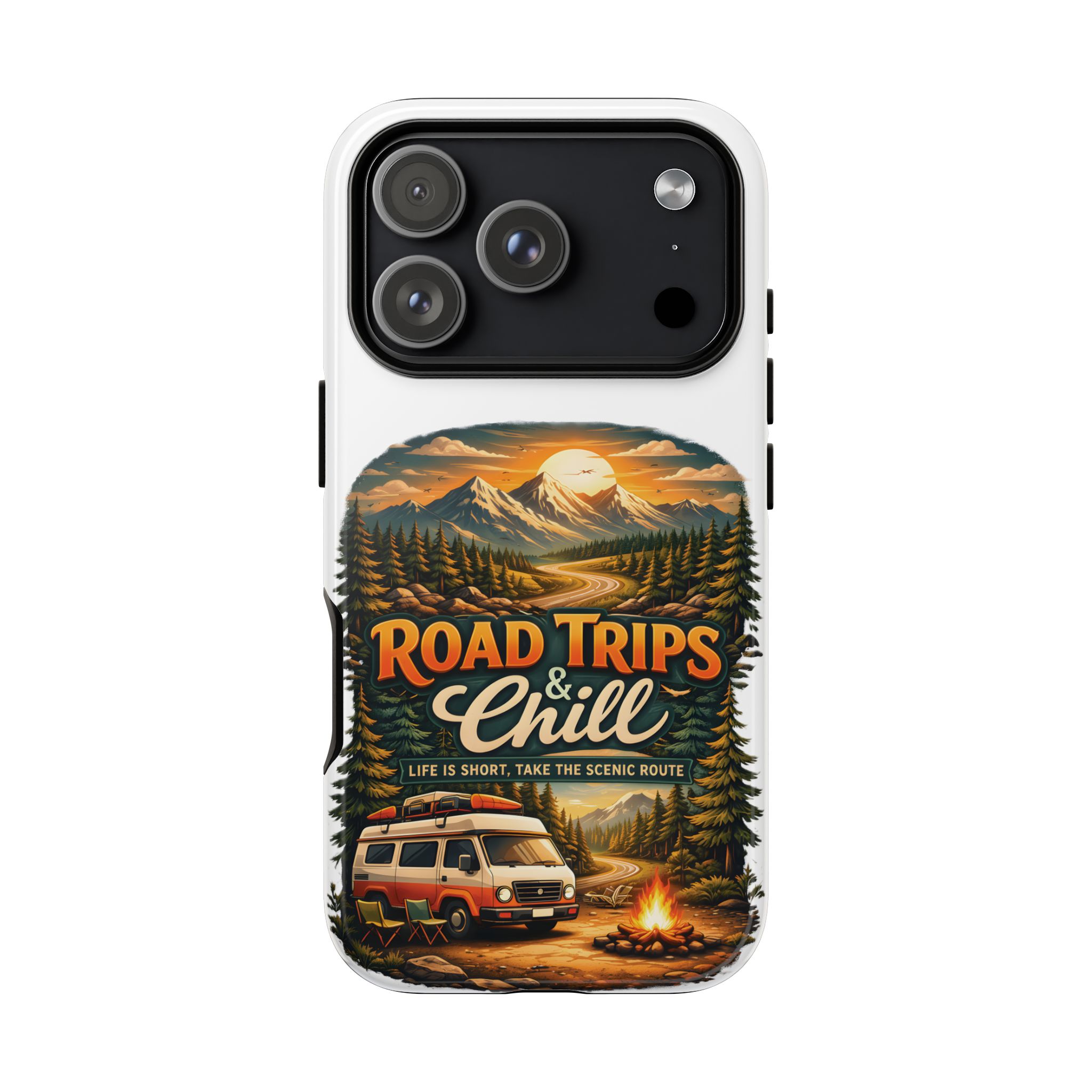 Phone Case — "Road Trips and Chill" (Design Scenic-Line)