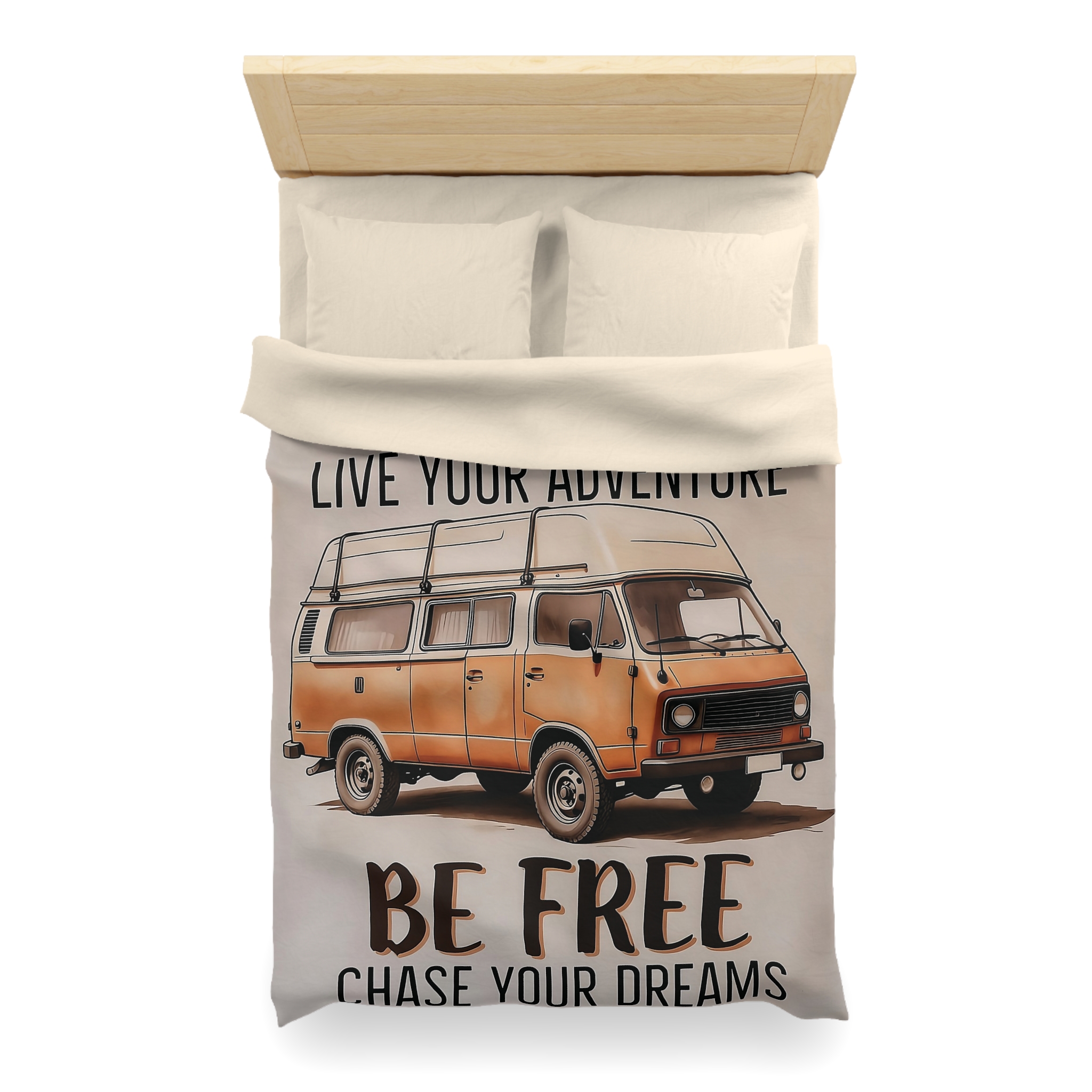 Duvet Cover – “Be Free / Live Your Adventure” Camper Van Bedding