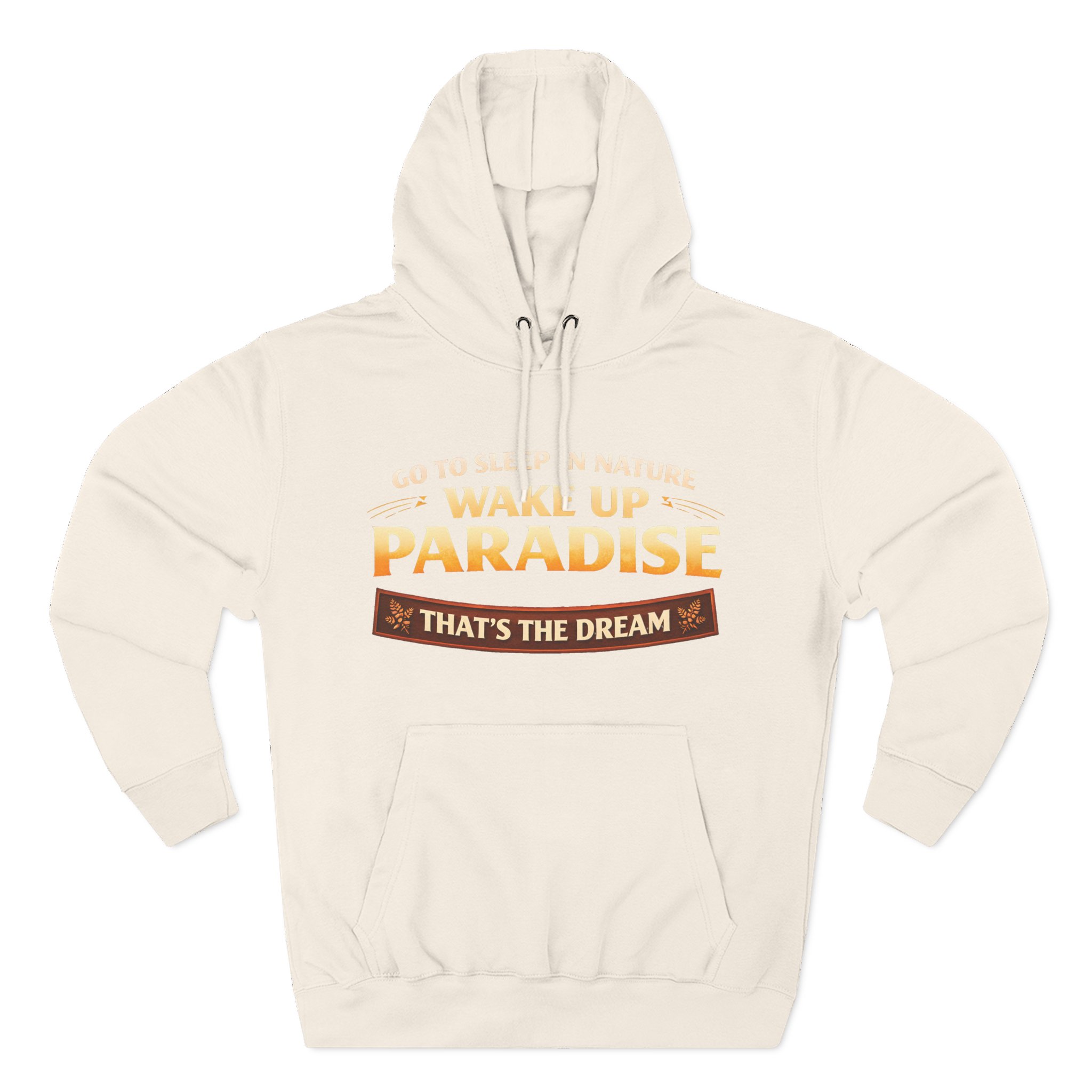 Three-Panel Fleece Hoodie - "Go To Sleep In Nature " Design Scenic-Line