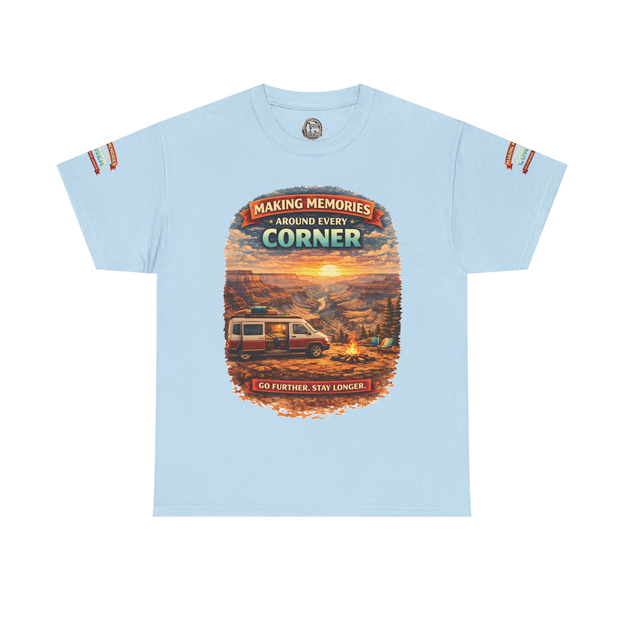 Unisex Heavy Cotton Tee — "Making Memories" Design Scenic-Line