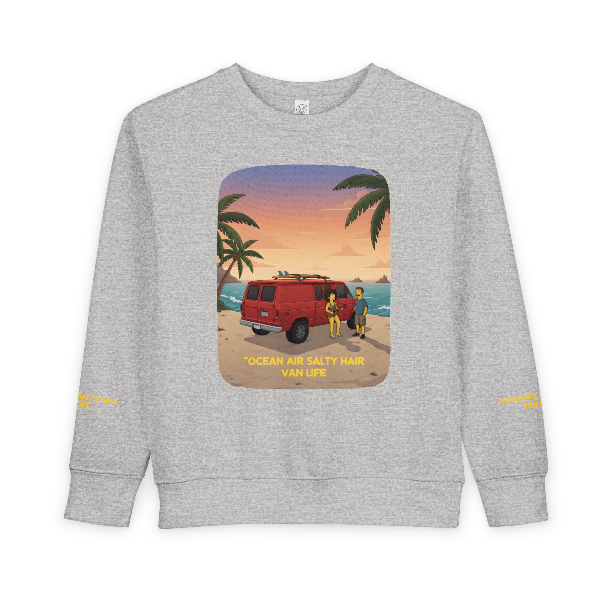 Toddler Sweatshirt - "Ocean Air Salty Hair Van Life" (Design Sitcom-Line)