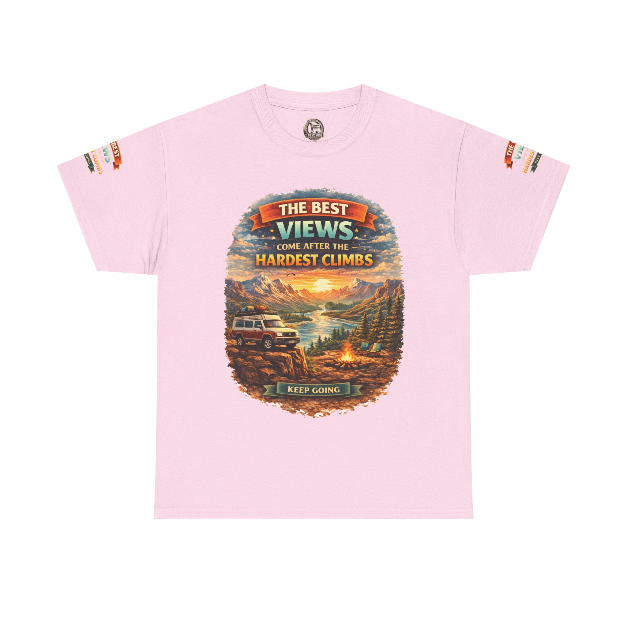 2767006723207059925_2048.jpeg Unisex Heavy Cotton Tee — "The Best Views" Design Scenic-Line
