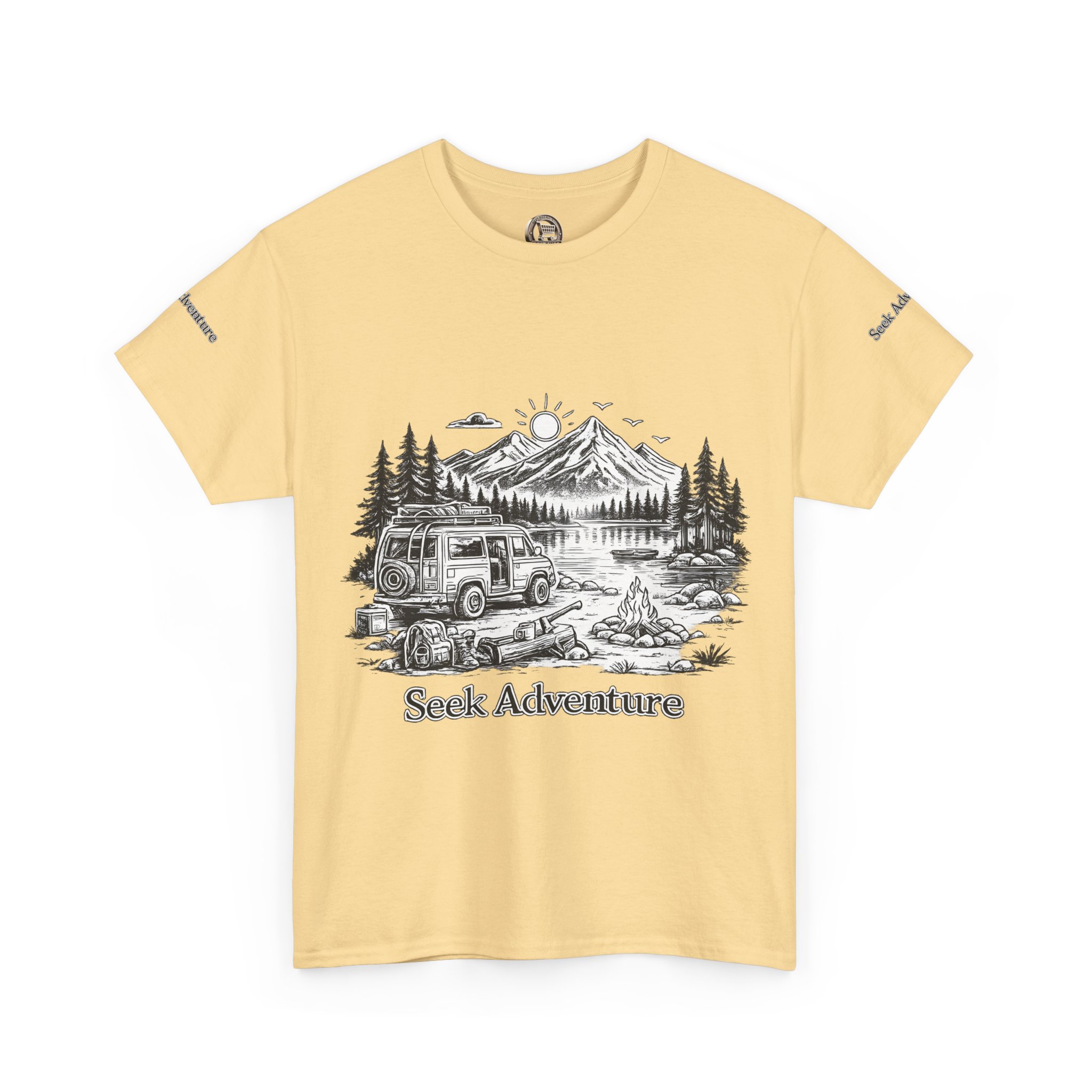 2772596607963056163_2048.jpeg Unisex Heavy Cotton Tee — "Seek Adventure" Design Minimal-Line