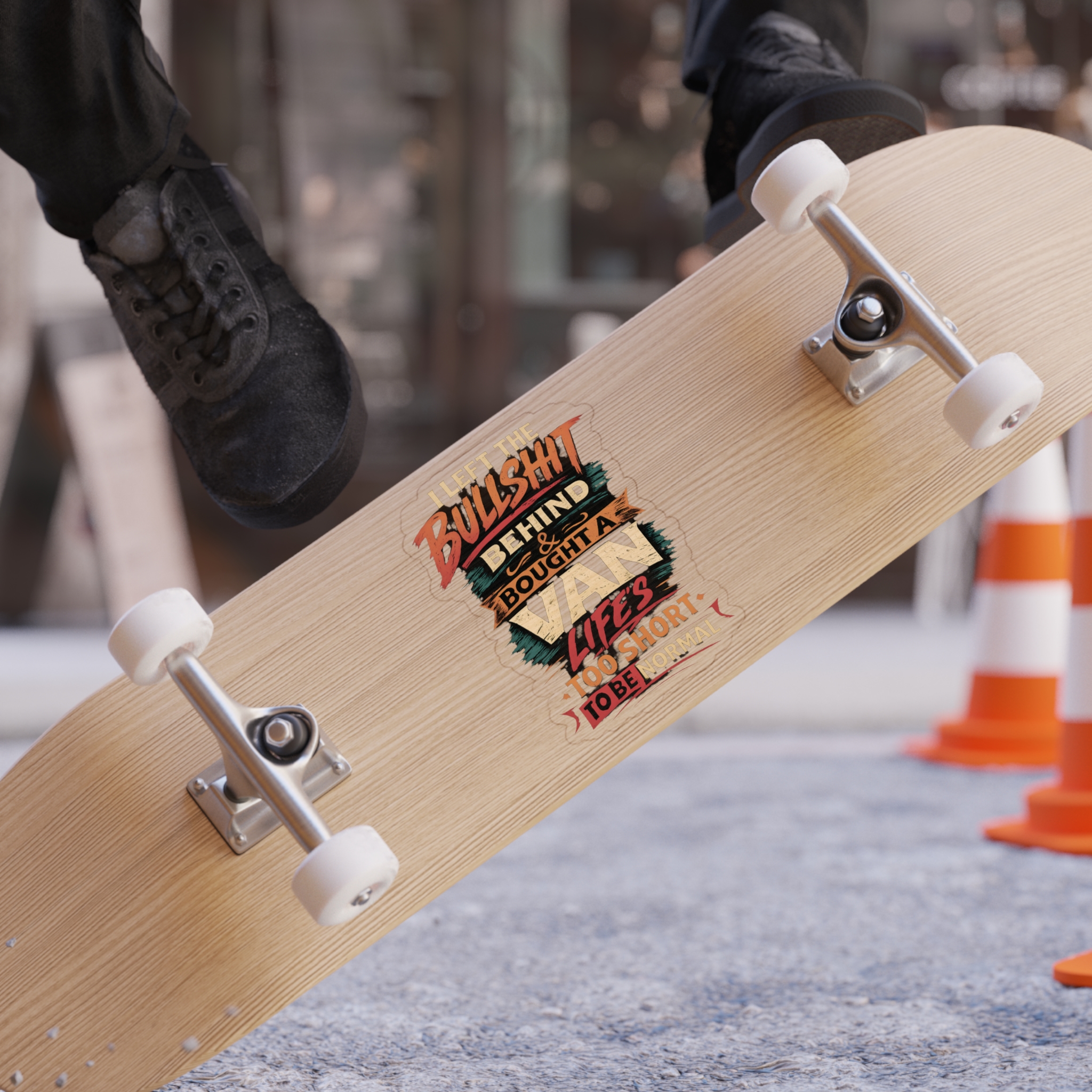 Transparent Outdoor Stickers – "I Left The Bullshit" Design F**K-Line