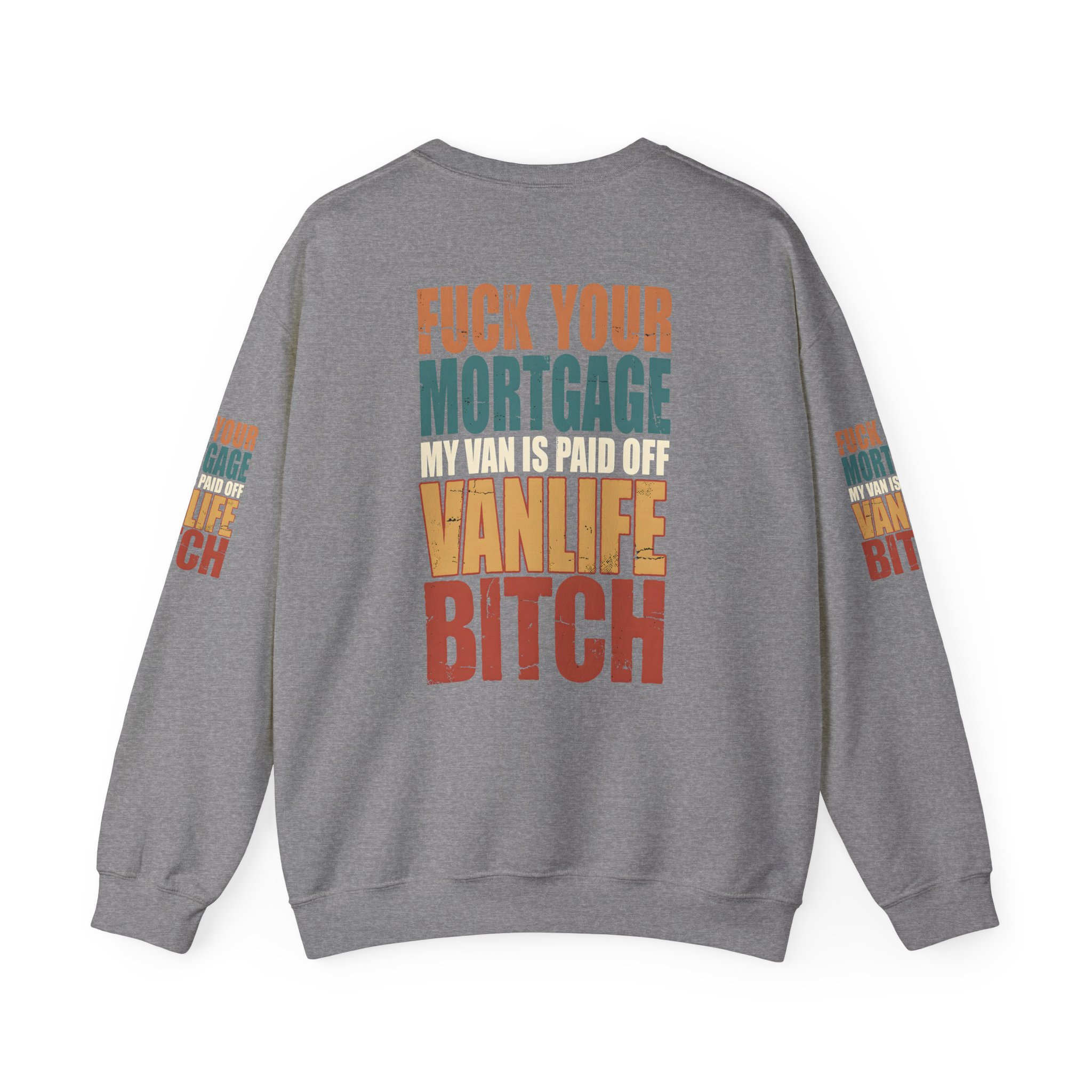 Unisex Heavy Blend™ Crewneck Sweatshirt — "Fuck Your Mortgage" Design F**K-Line