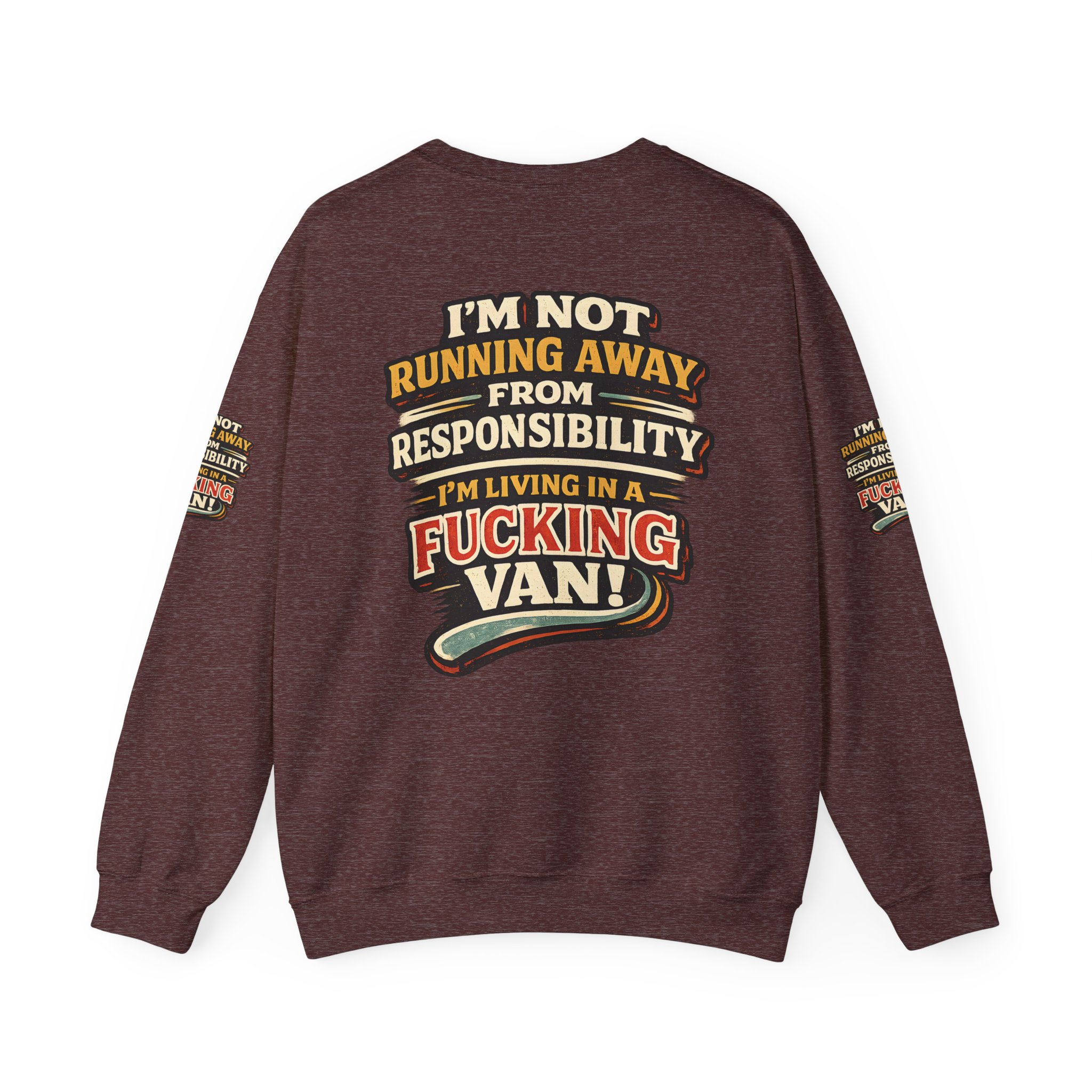 2776437720919240827_2048.jpeg Unisex Heavy Blend™ Crewneck Sweatshirt — "I`m Not running Away" Design F**K-Line