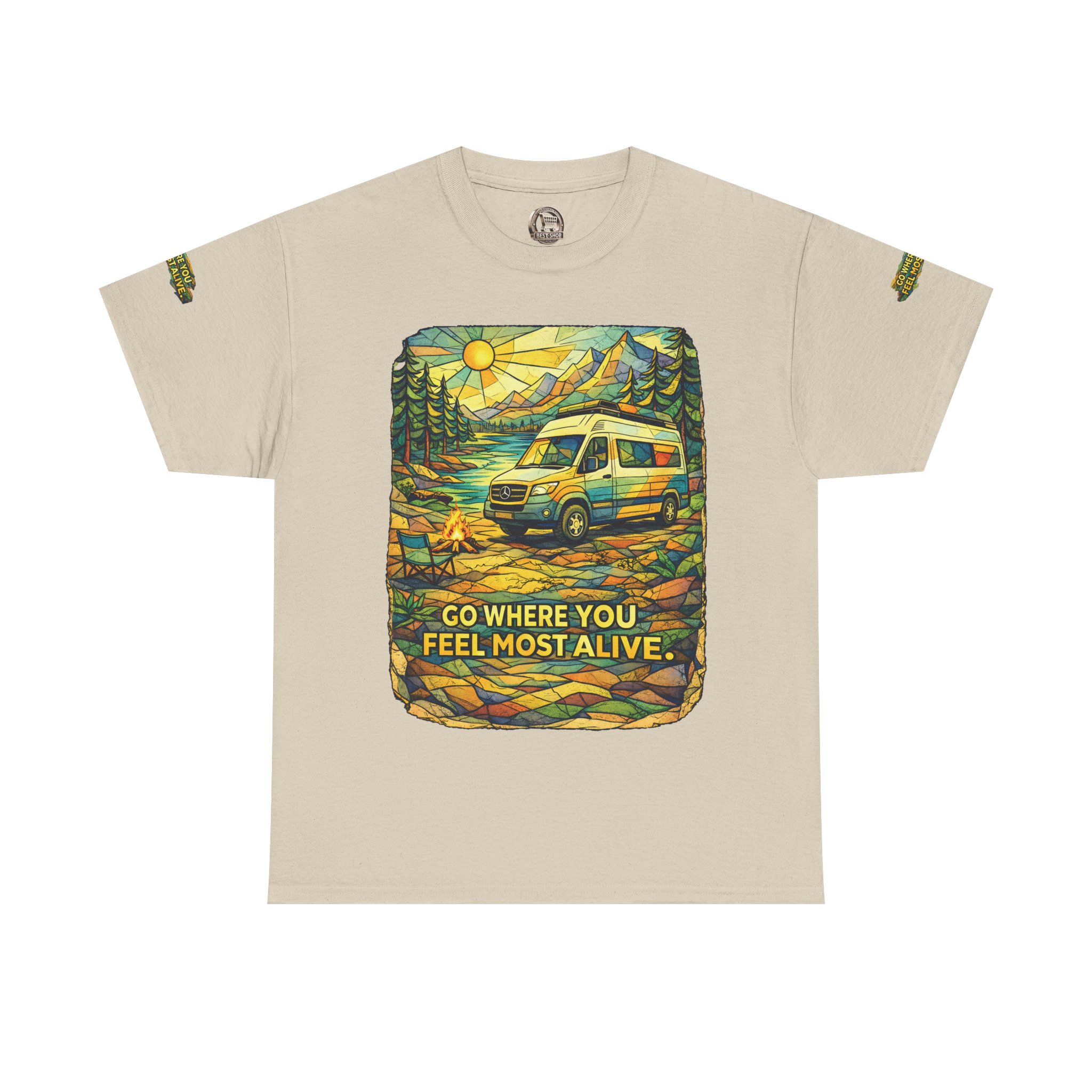 2779090316217068700_2048.jpeg Unisex Heavy Cotton Tee — "Go Where You Feel Most Alive" Design Cubic-Line