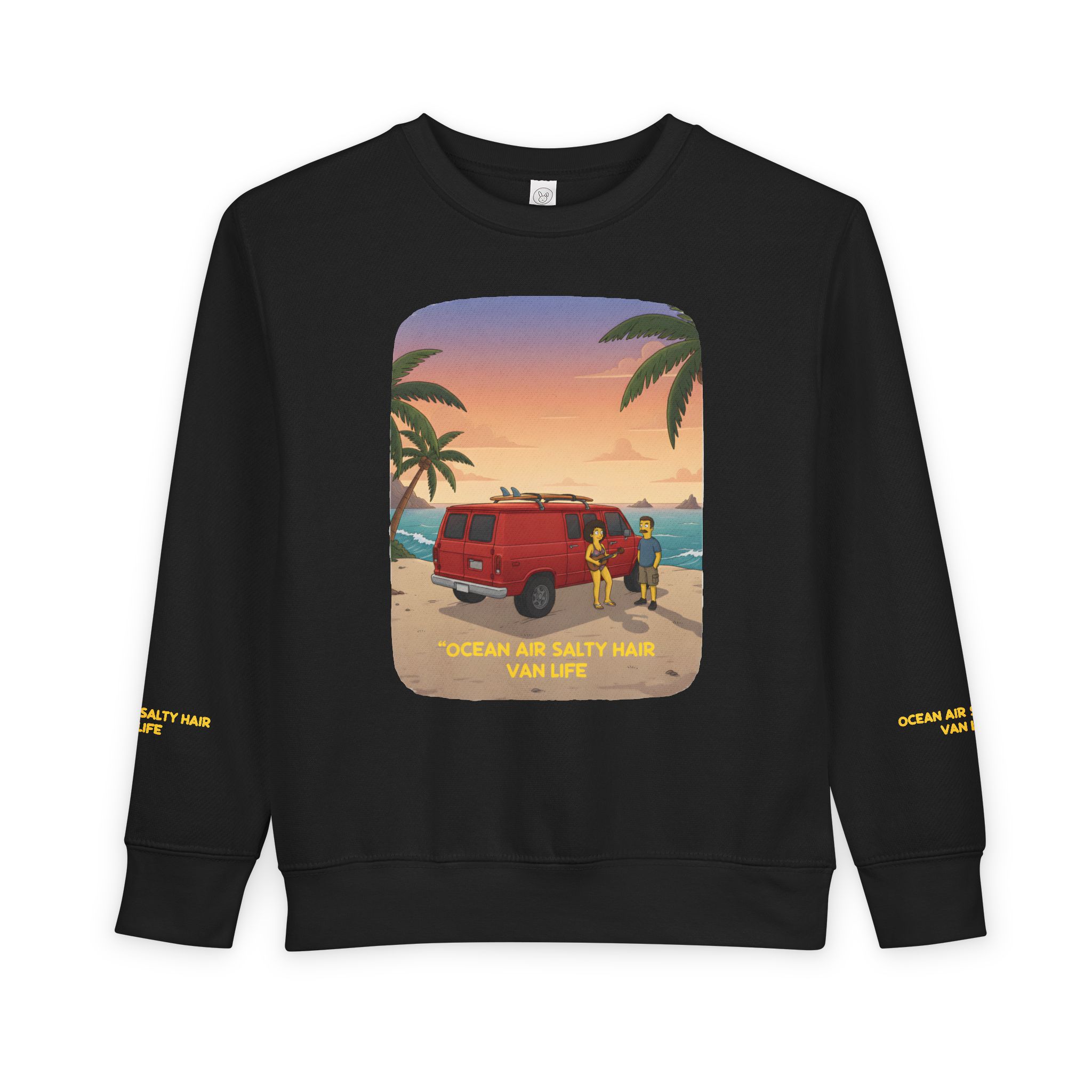 Toddler Sweatshirt - "Ocean Air Salty Hair Van Life" (Design Sitcom-Line)